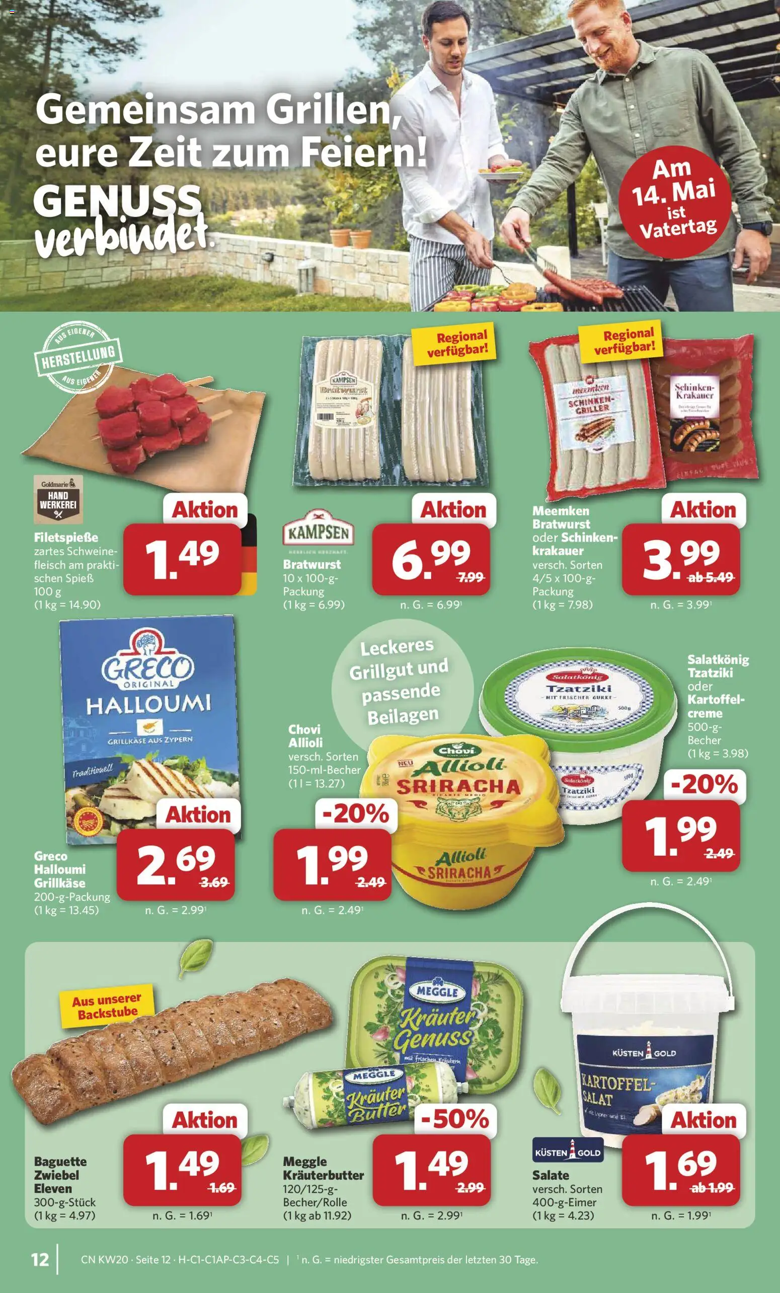 Combi Prospekt 	 – gültig ab 11.05.2026 | Seite: 12 | Produkte: Bratwurst, Baguette, Kräuterbutter, Salat