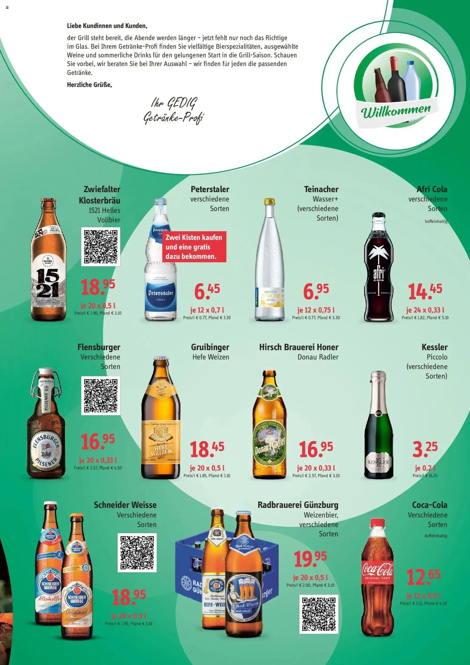 Angebote - Getränke Valet: Angebote – gültig ab 26.04.2026 | Seite: 3 | Produkte: Grill, Weißbier, Radler, Wasser