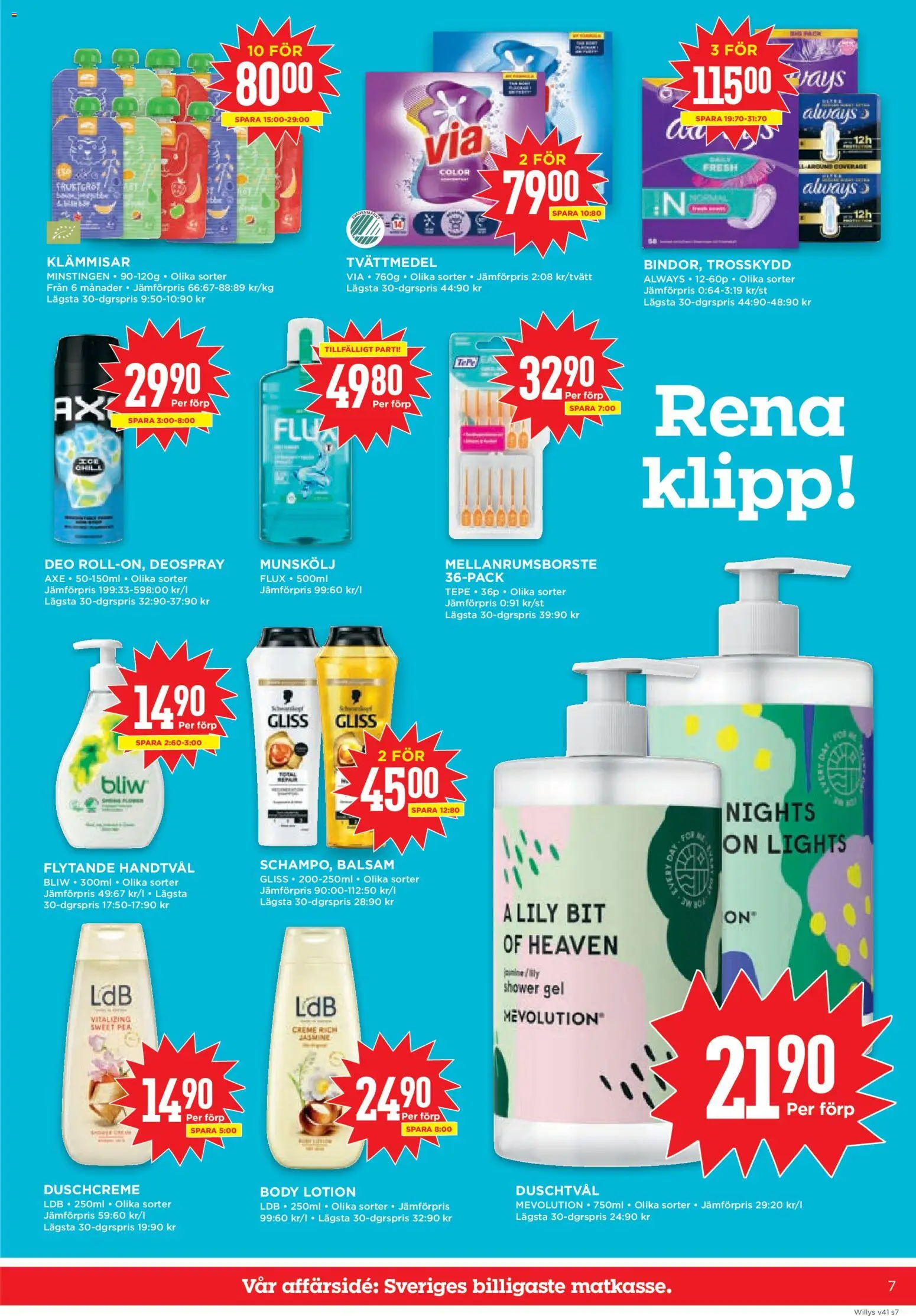 Willys reklamblad aktuell från 05/10/2026 | Sida: 7 | Produkter: Balsam, Body lotion, Duschtvål, Tvättmedel