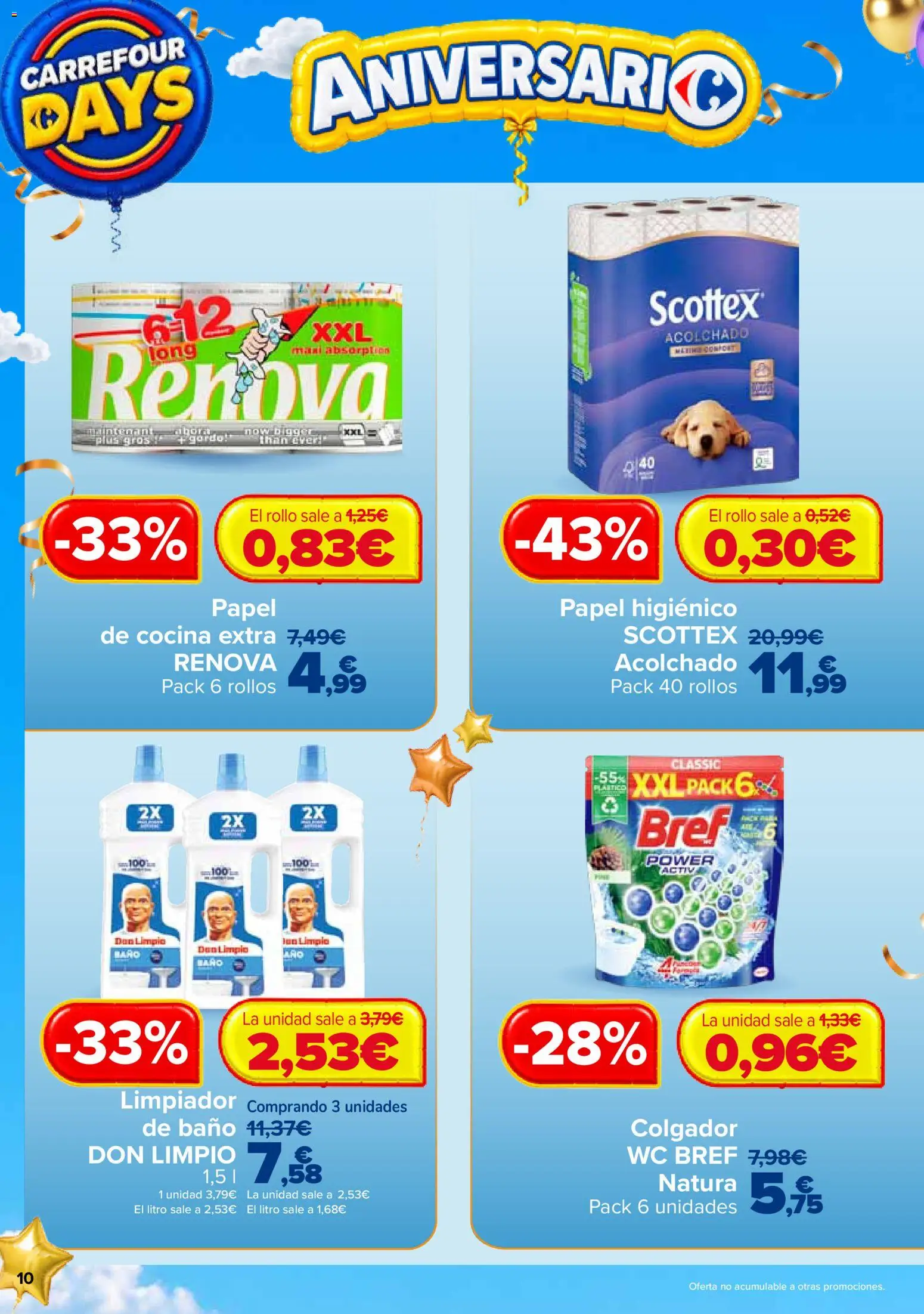 Carrefour Days │ válido desde el 01/10/2026 | Página: 10 | Productos: Papel higienico, Limpiador de baño, Cocina, Baño