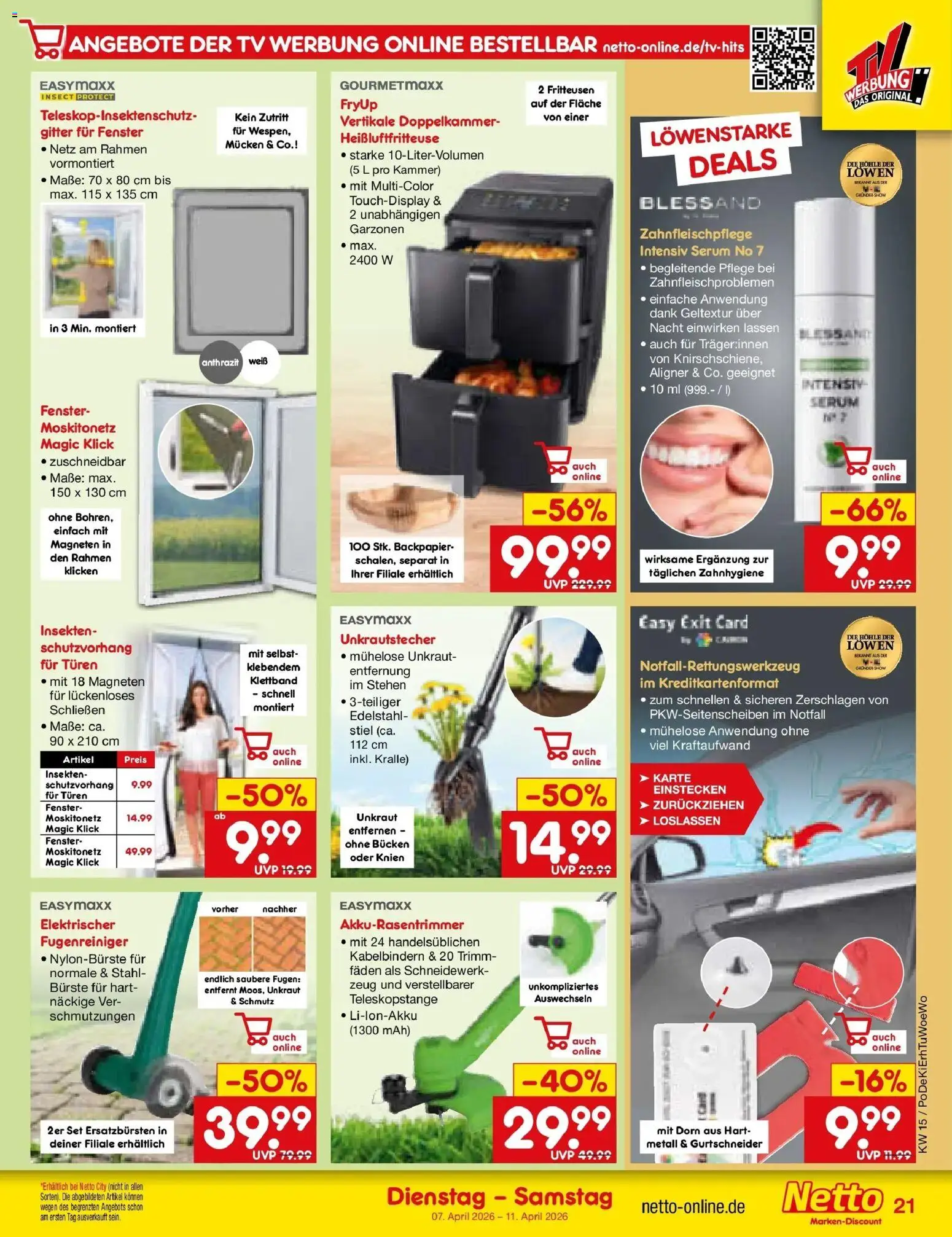 Netto Marken-Discount Prospekt München	 – gültig ab 07.04.2026 | Seite: 31 | Produkte: Bürste, Serum, Heißluftfritteuse, TV