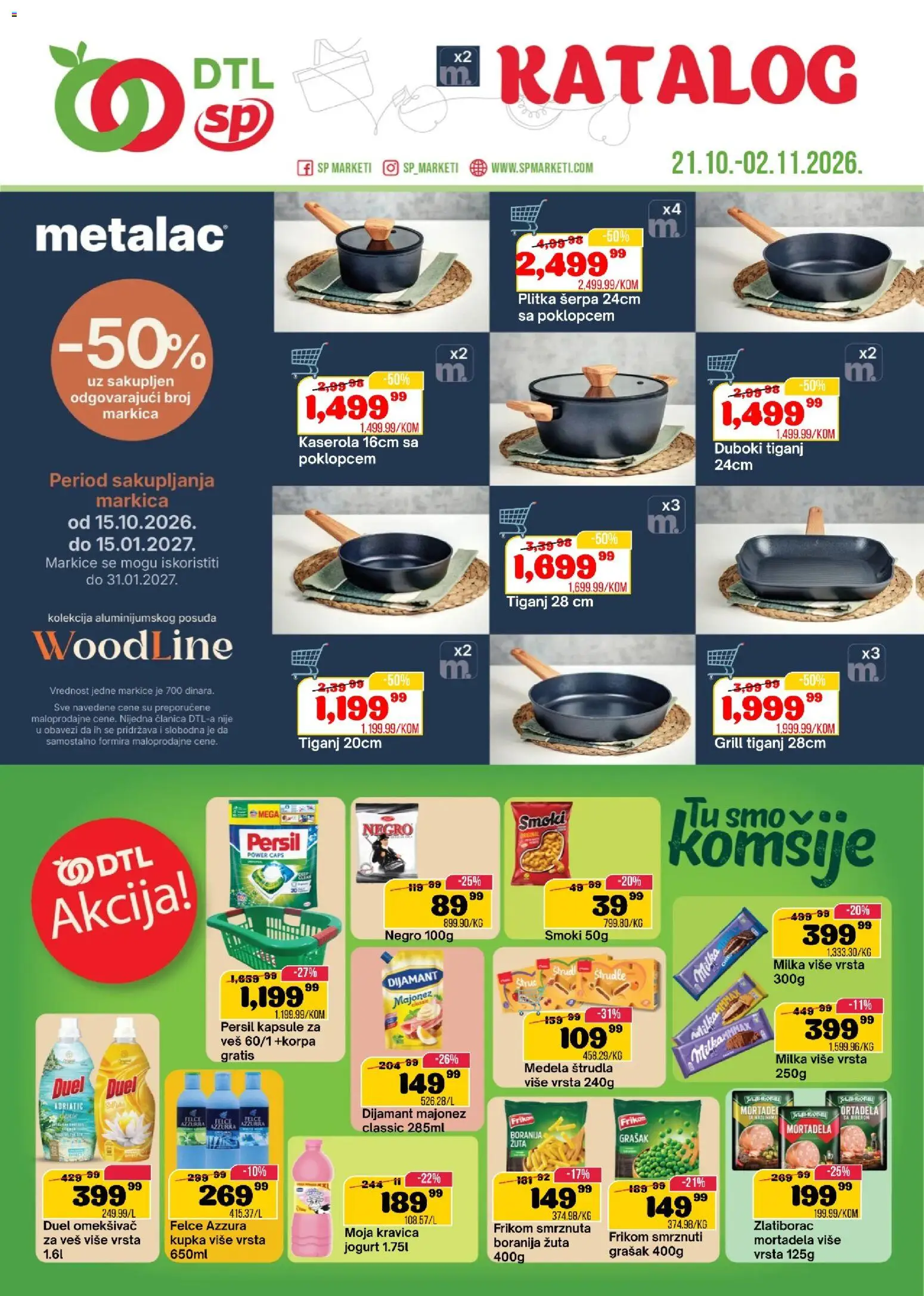 Senta Promet katalog - važi od 21.10.2026 | Strana: 1 | Proizvode: Kapsule, Grašak, Moja kravica, Mortadela