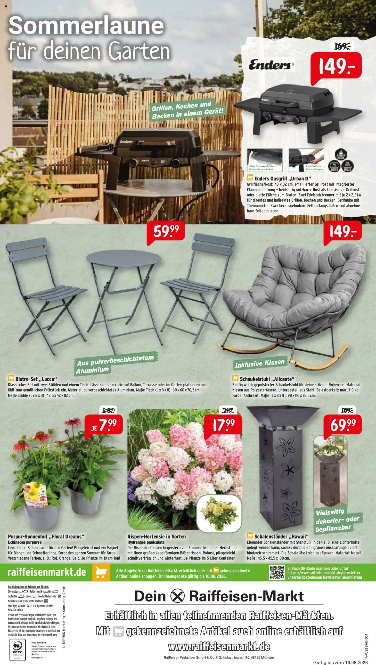 Raiffeisen Markt Prospekt – gültig ab 01.08.2026 | Seite: 8 | Produkte: Kissen, Tisch