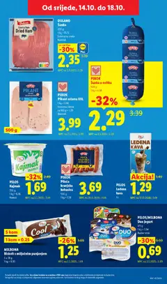 PIKOK, Pileća, kranjska, kobasica, 500 g, 1 kg = 7.38 - Pregled kataloga iz trgovine Lidl, vrijedi od 12.10.2026 | Stranica: 55