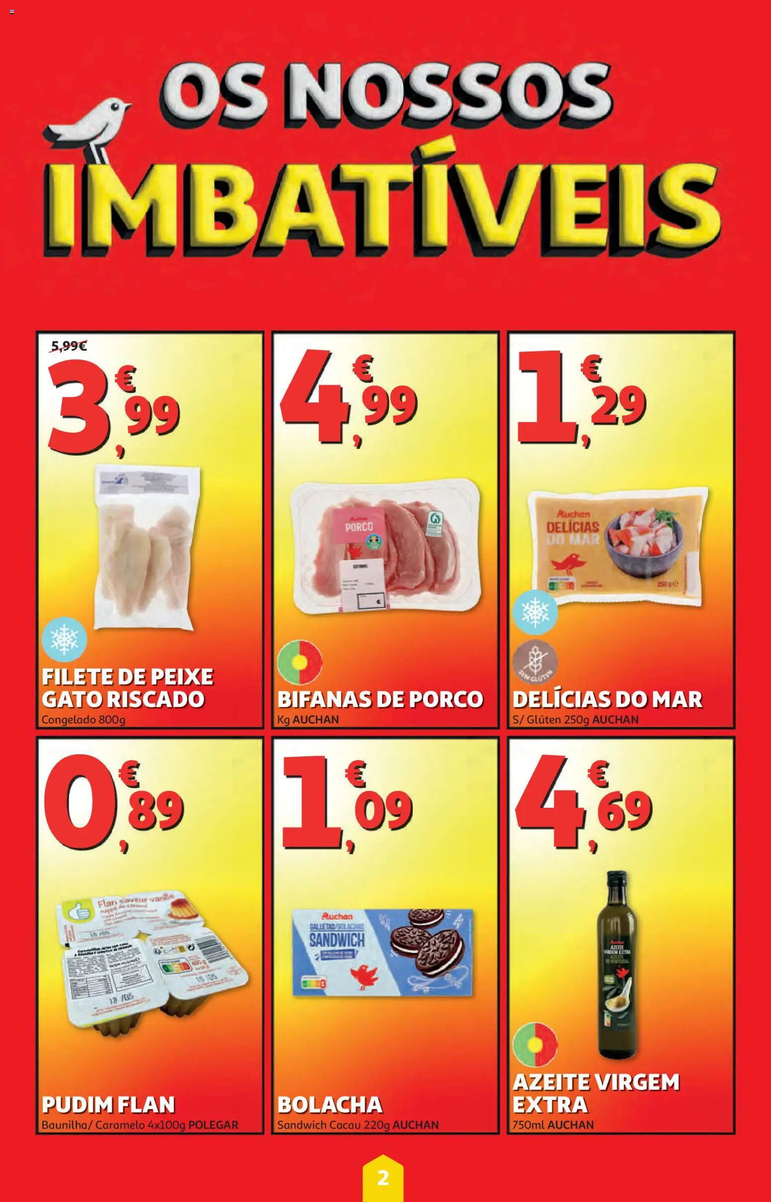 Auchan folheto │ válido de 21.05.2026 | Página: 2 | Produtos: Azeite, Pudim, Peixe