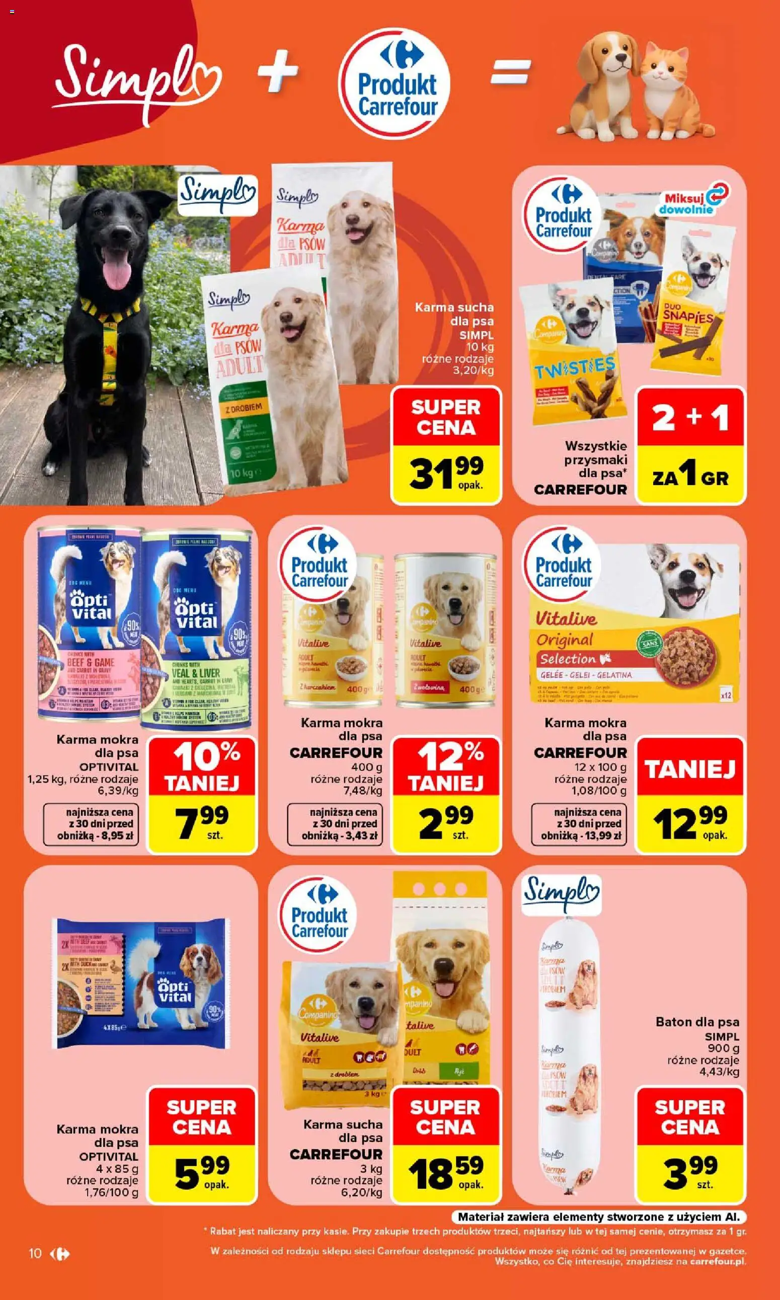 Carrefour gazetka - Pupilove od 14.09.2026 | Strona: 12 | Produkty: Karma mokra, Baton, Karma dla psów, Karma