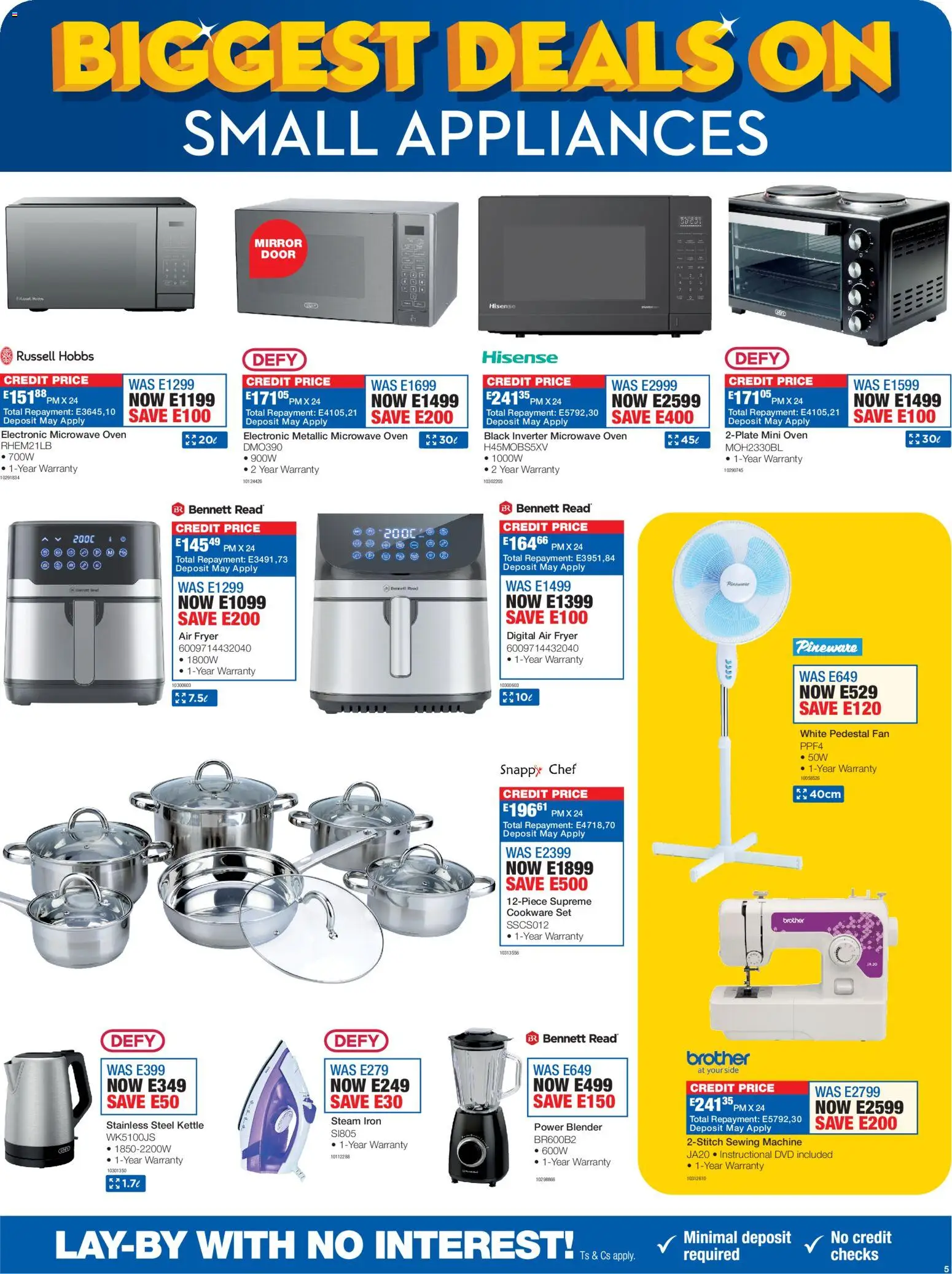 New OK Furniture catalogue – valid from 16.02.2026 | Page: 5 | Products: Oven, Kettle, Iron, Sewing machine
