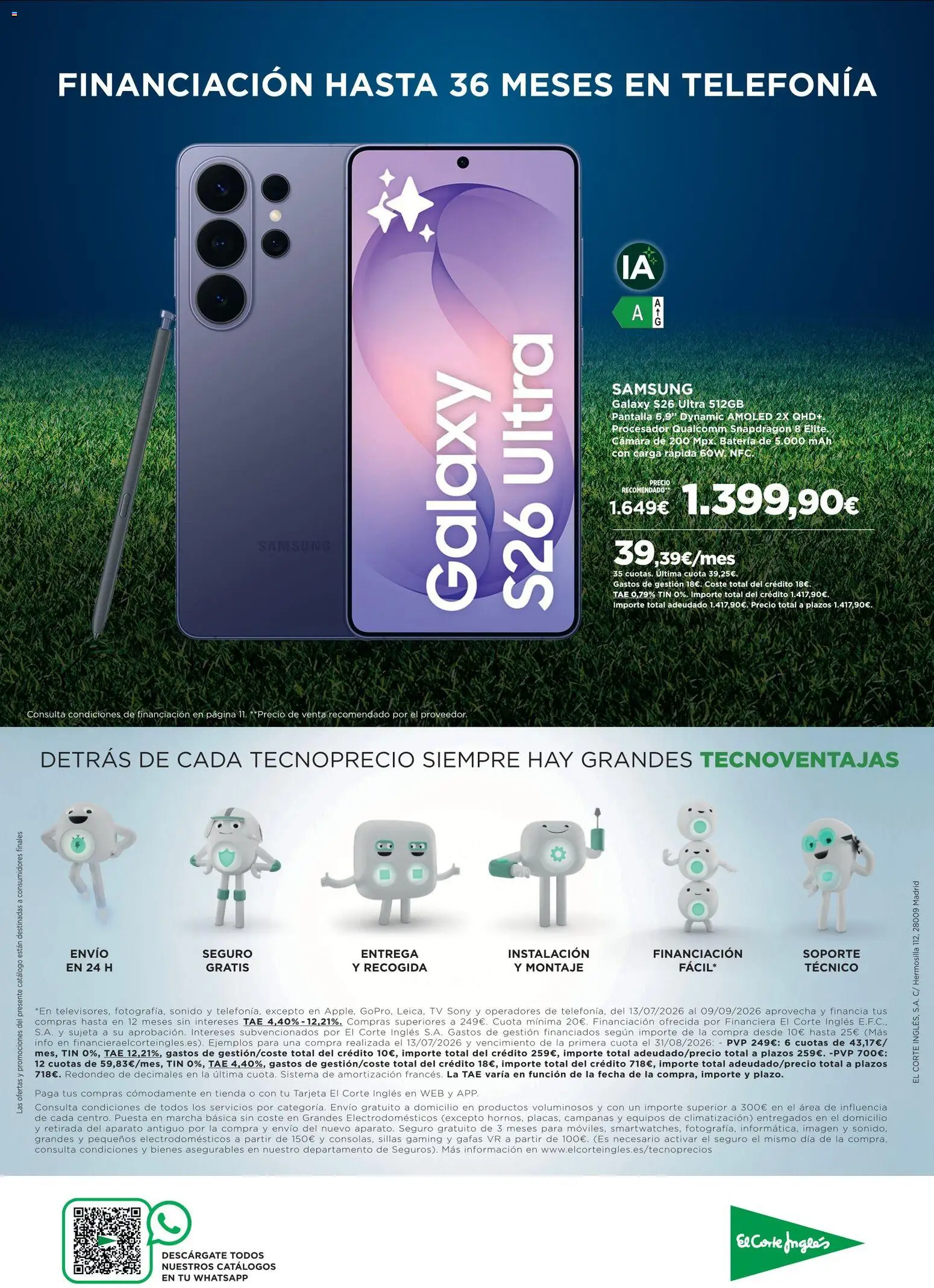 El Corte Inglés ofertas Haier │ válido desde el 15/07/2026 | Página: 16 | Productos: Cámara, Batería