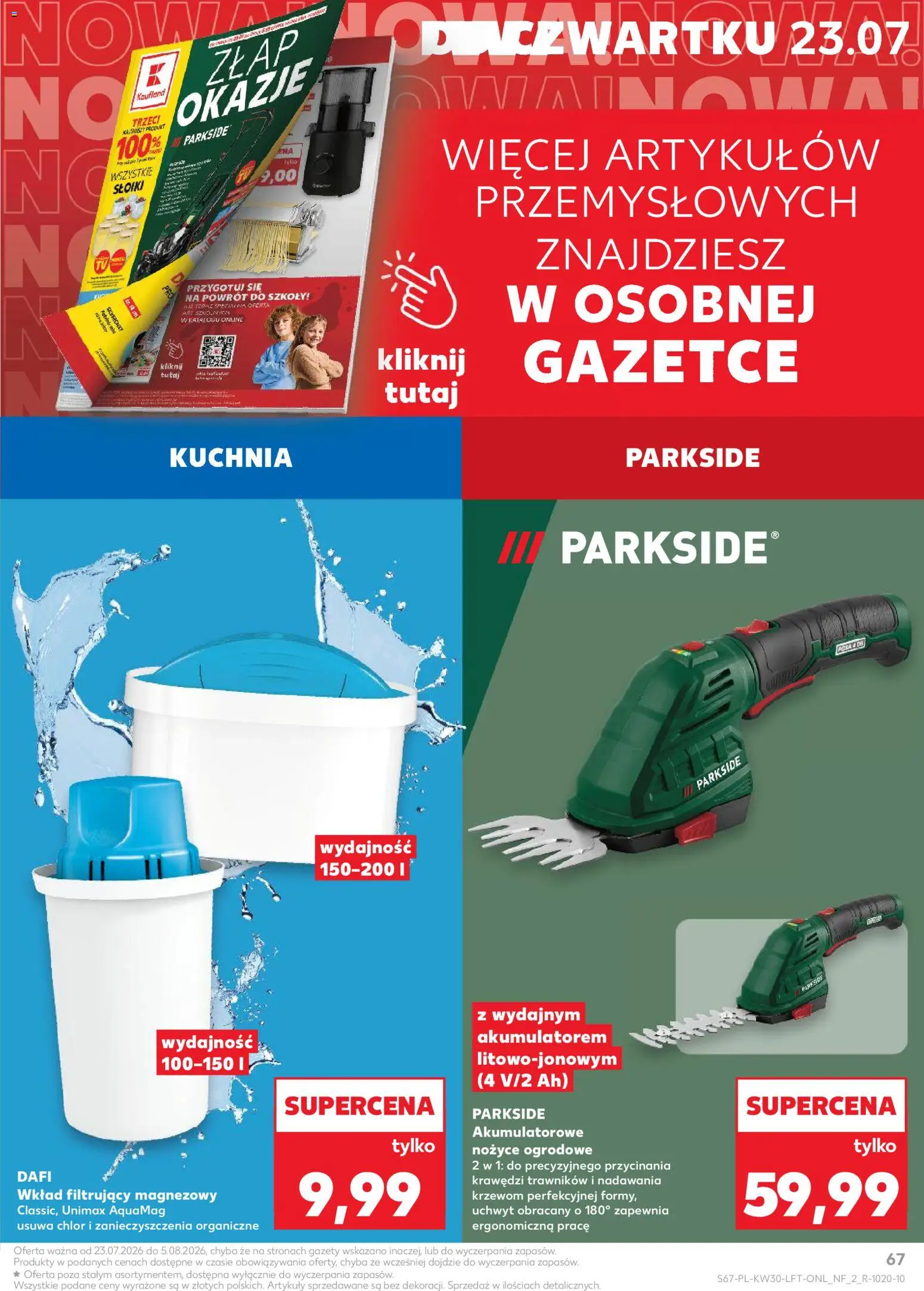 Kaufland Polsko leták od 23.07.2026 | Strana: 67 | Produkty: Parkside