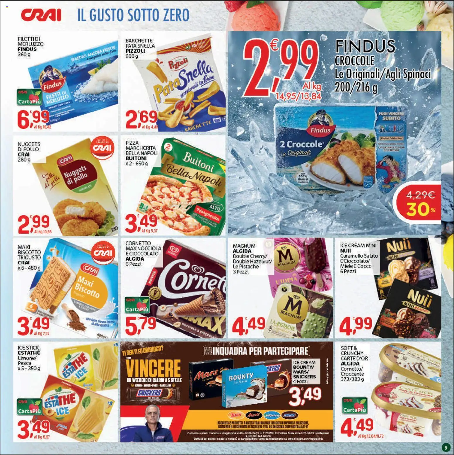 Volantino CRAI del 09/07/2026 | Pagina: 9 | Prodotti: Petto di Pollo, Pollo, Nuggets, Pesca