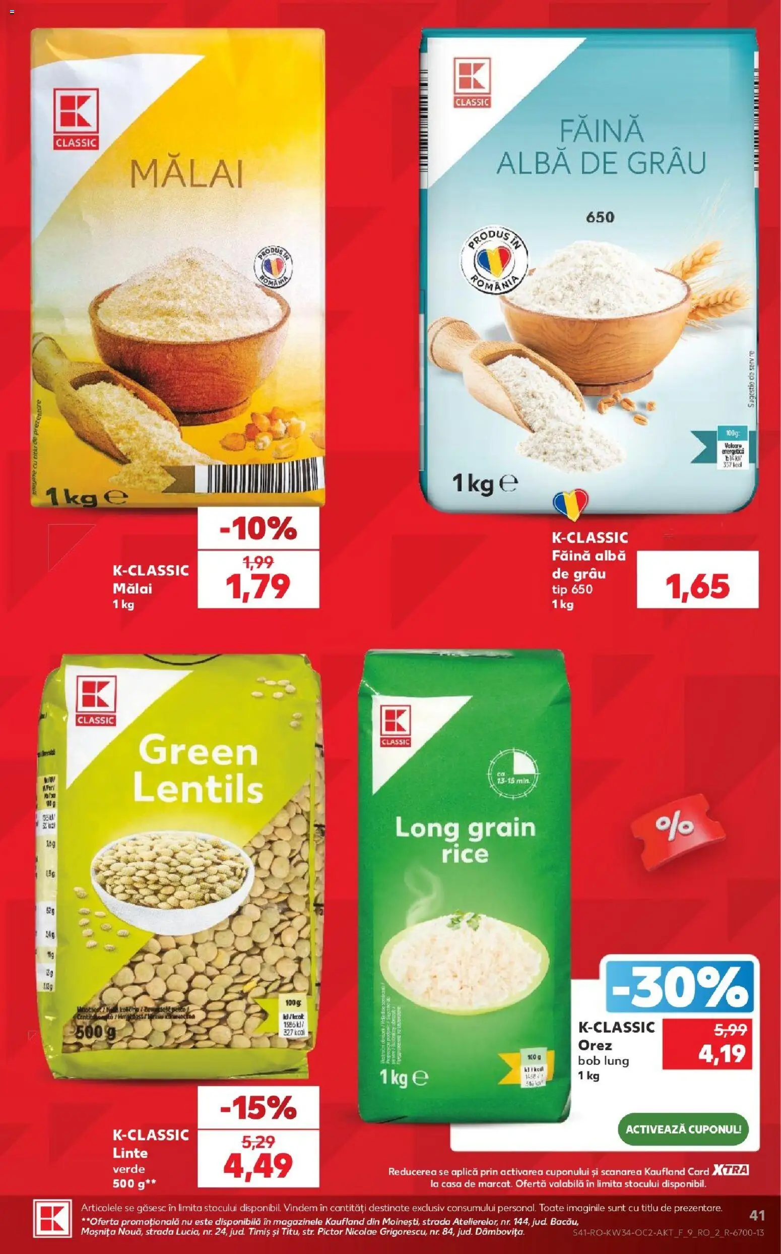 Noul catalog Kaufland – valabil de la 19.08.2026 | Pagină: 41 | Produse: Alba, Făină, Mălai, Tip