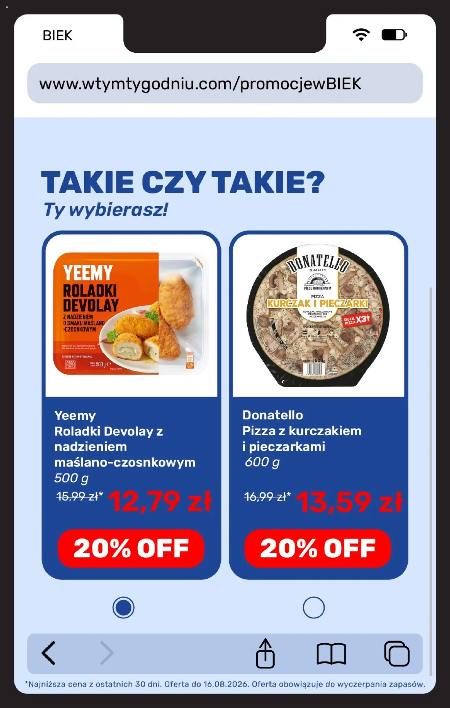 Biedronka gazetka - Biek od 21.08.2026 | Strona: 17 | Produkty: Devolay, Pizza z kurczakiem, Roladki Devolay, Pizza