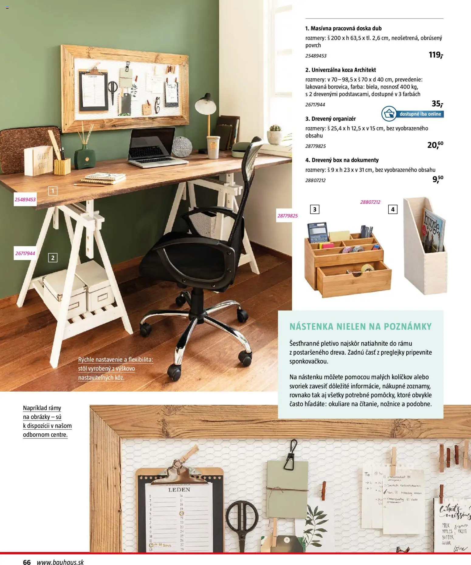 Nové Bauhaus akcie – leták je platný od 03.08.2026 | Strana: 66 | Produkty: Organizér, Stôl, Pracovná doska