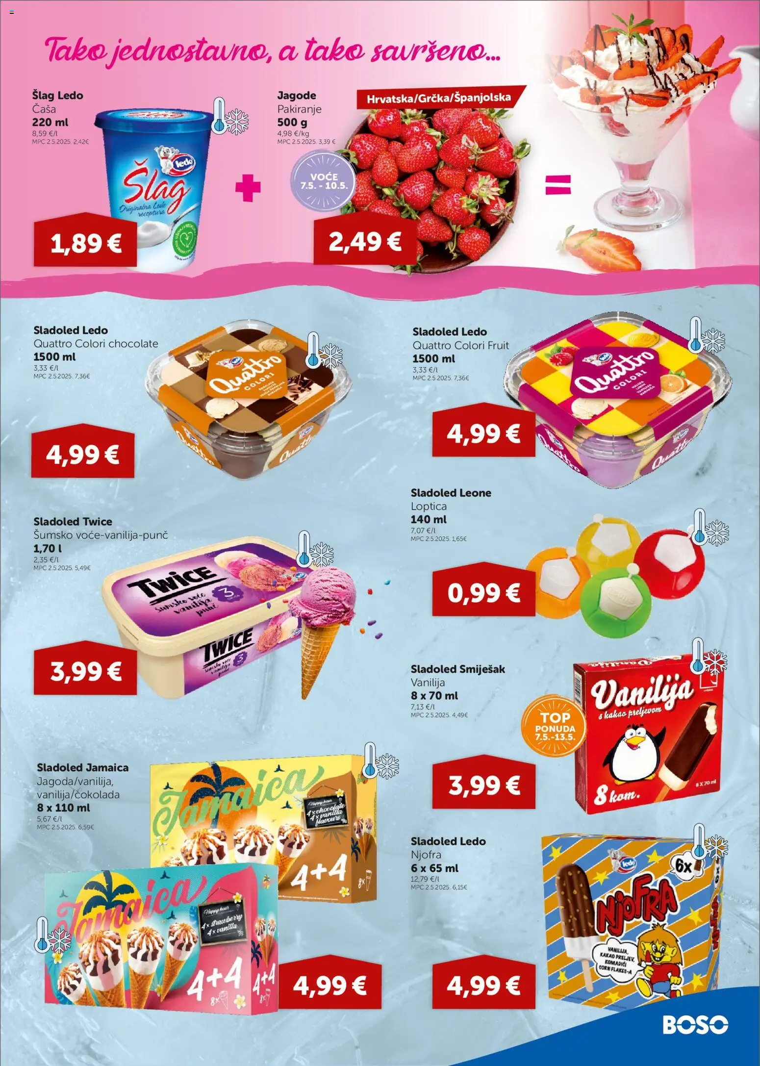 Boso katalog | vrijedi od 07.05.2026 | Stranica: 9 | Proizvodi: Jagode, Voće, Kakao, Šlag