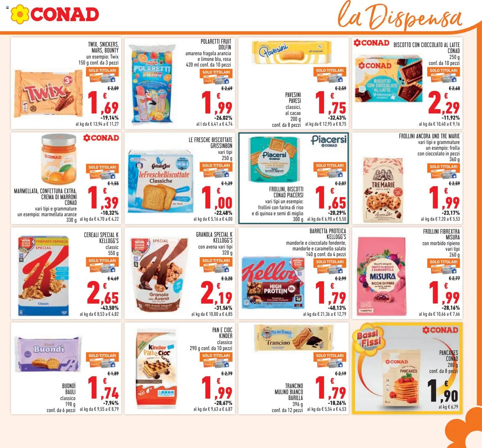 Volantino Conad del 17.06.2026 | Pagina: 13 | Prodotti: Pane, Cereali, Biscotti, Mandorle