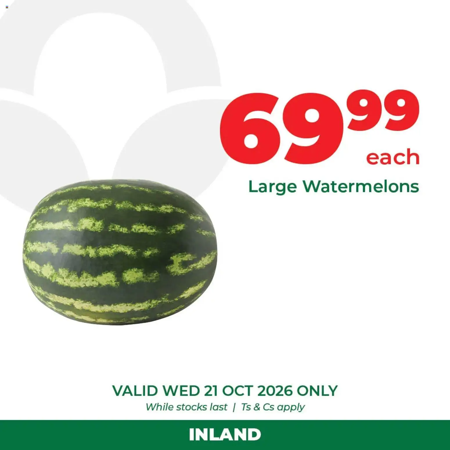 New Food Lover's Market catalogue – valid from 21/10/2026 | Page: 1 | Products: Watermelons