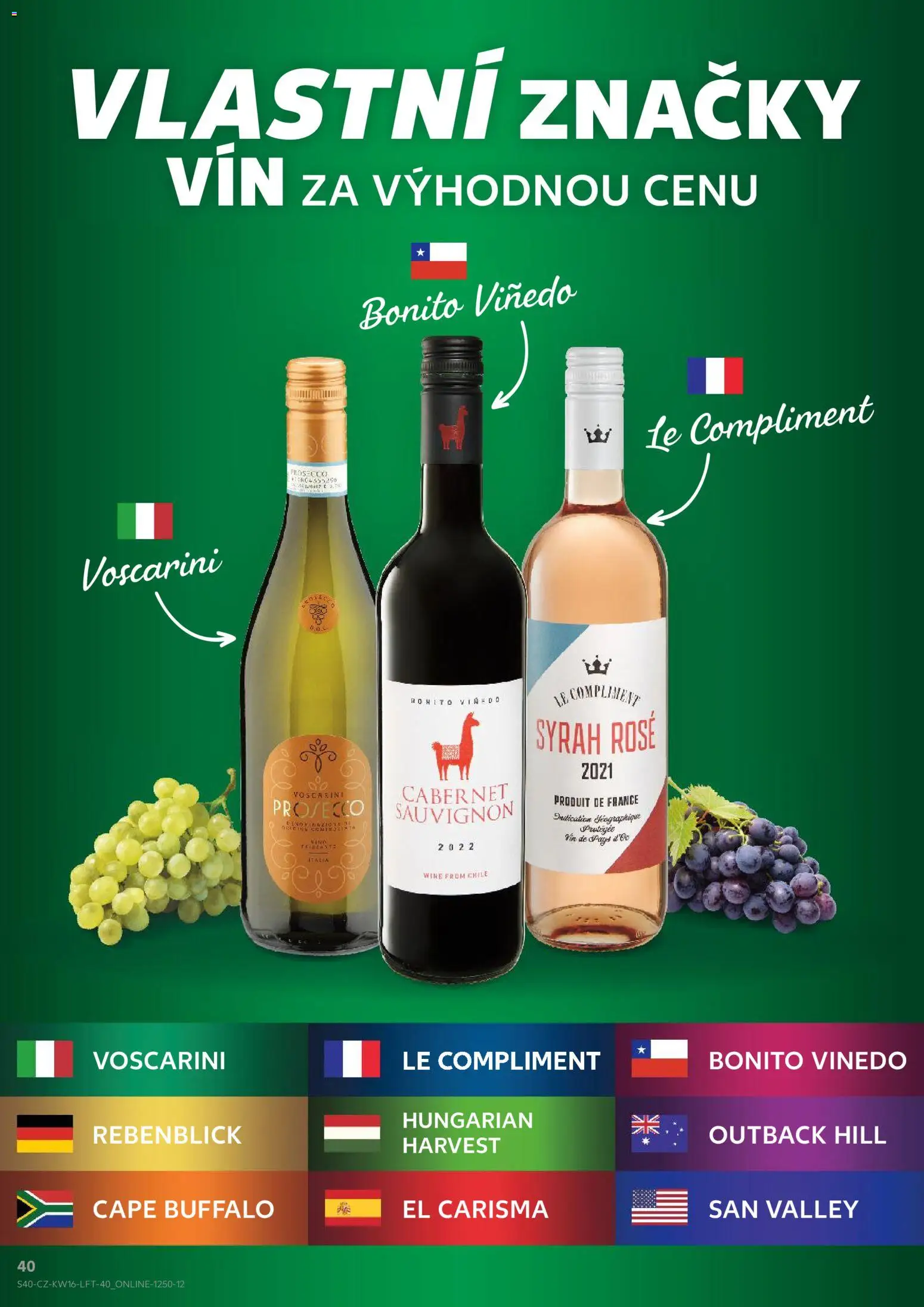 Kaufland leták od 15.04.2026 | Strana: 40 | Produkty: Prosecco, Cabernet Sauvignon