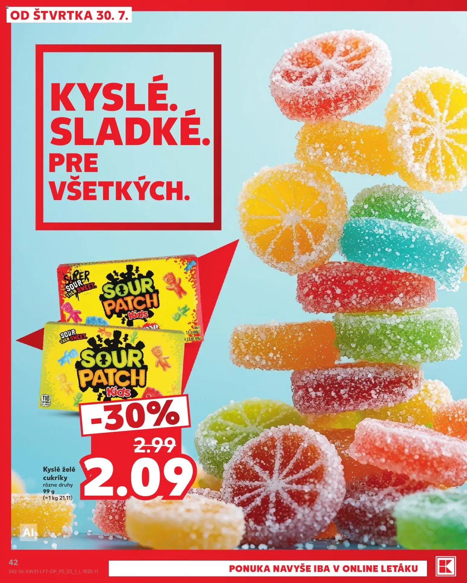 Nové Kaufland akcie – leták je platný od 30.07.2026 | Strana: 42 | Produkty: Cukríky