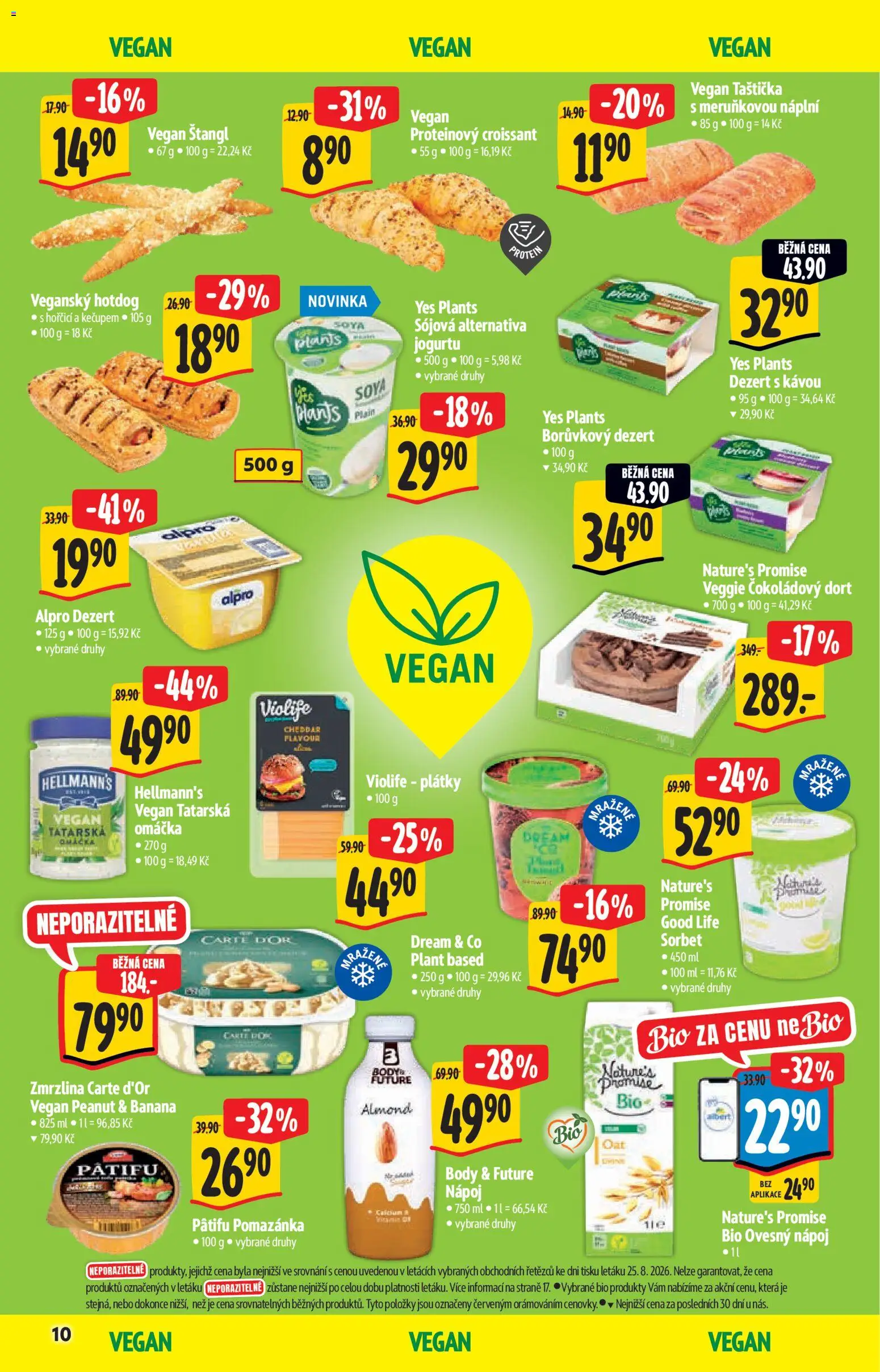 Albert katalog - Supermarket - Bio od 02.09.2026 | Strana: 10 | Produkty: Vegan, Tatarská omáčka Hellmann's, Carte d'or, Dort