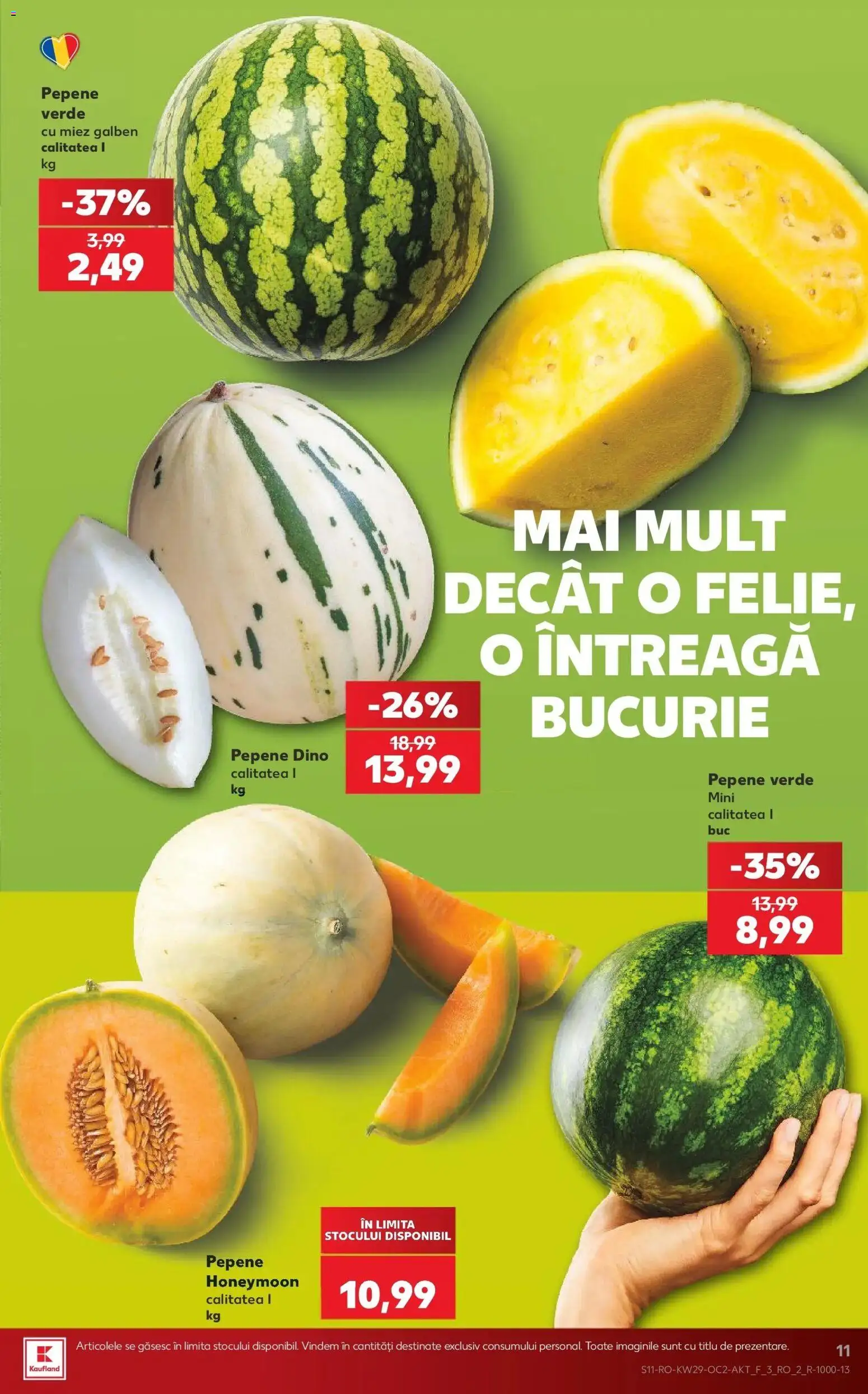 Noul catalog Kaufland – valabil de la 15.07.2026 | Pagină: 11 | Produse: Pepene Verde