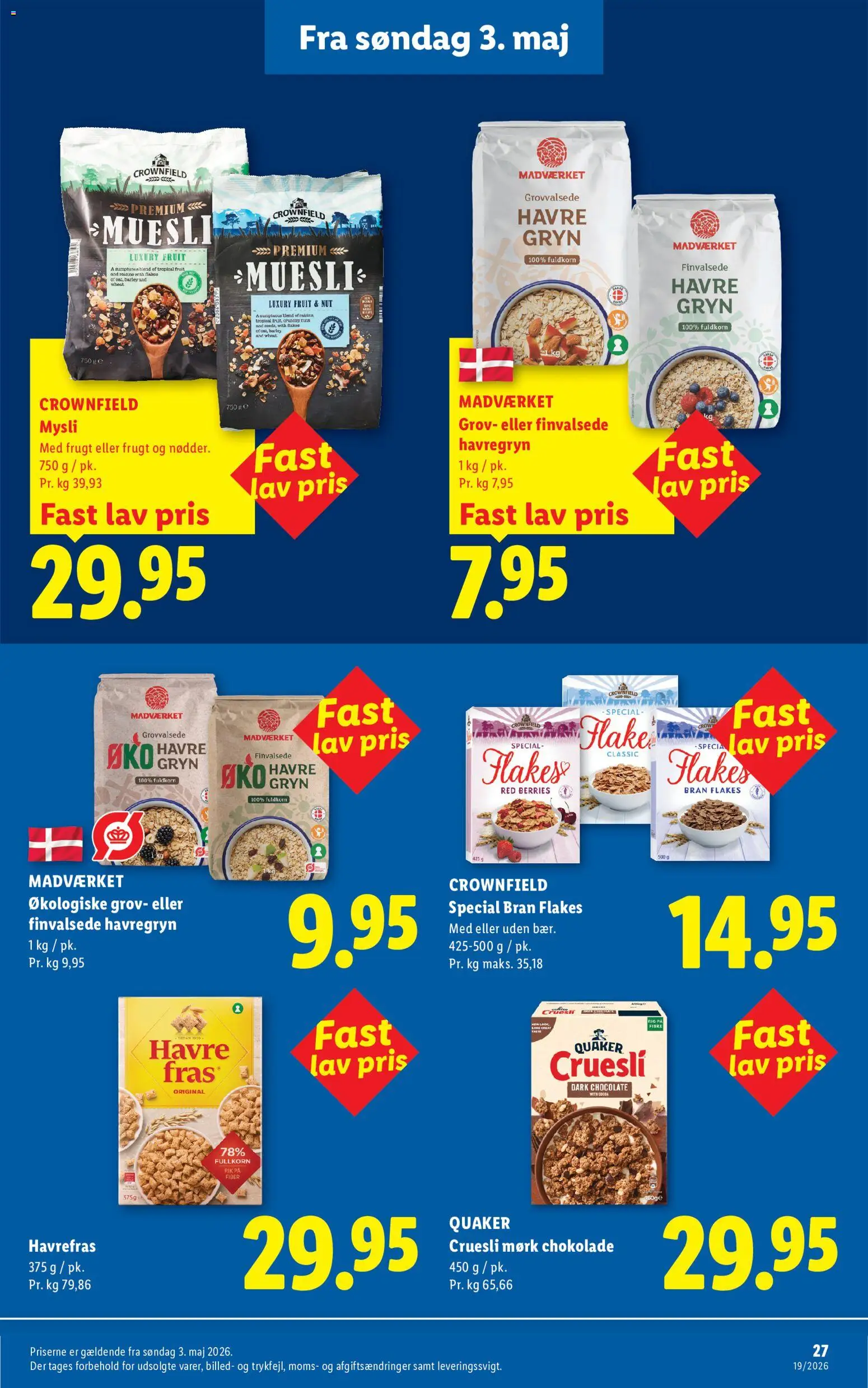 Lidl tilbudsavis – gyldig fra 03.05.2026 | Side: 27 | Produkter: Chokolade, Havregryn