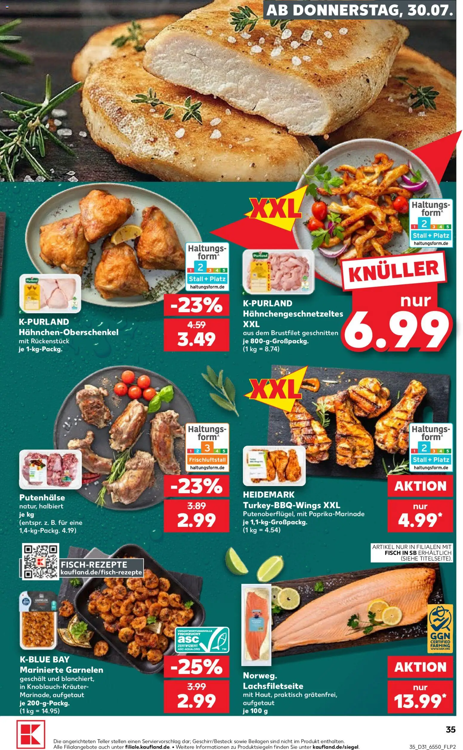 Kaufland Prospekt Kiel – gültig ab 30.07.2026 | Seite: 35 | Produkte: Garnelen, Fisch