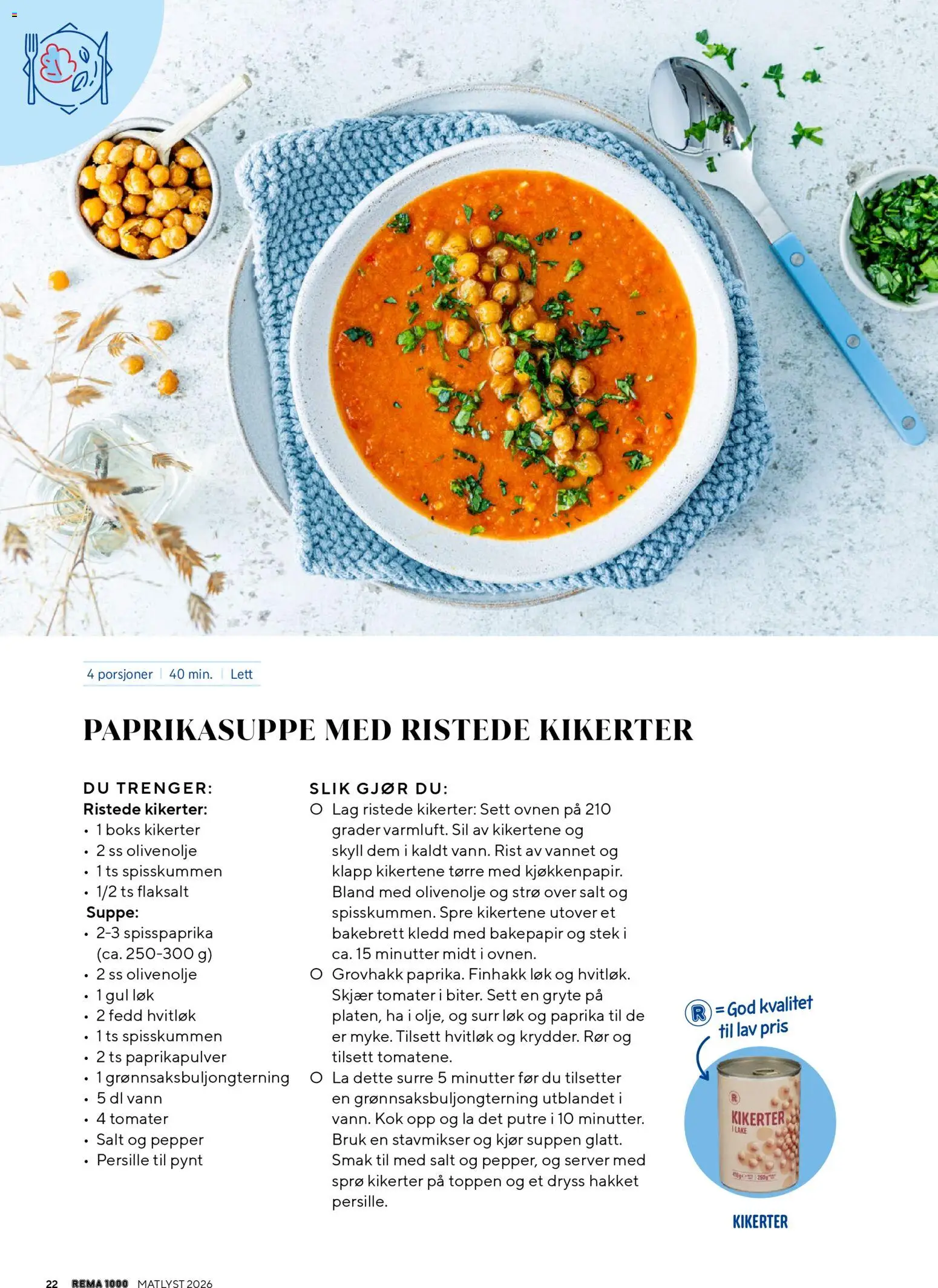 {H1} | Side: 22 | Produkter: Tomater, Brassestol, Boks, Вермішель
