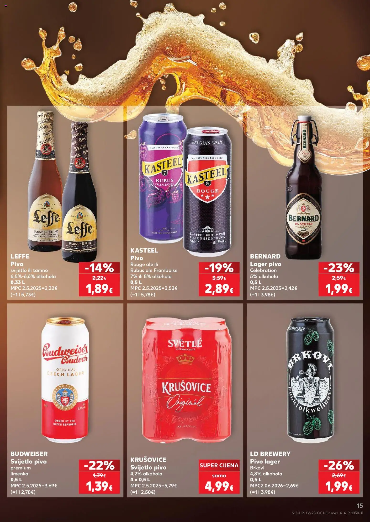 Kaufland katalog | vrijedi od 08.07.2026 | Stranica: 15 | Proizvodi: Pivo