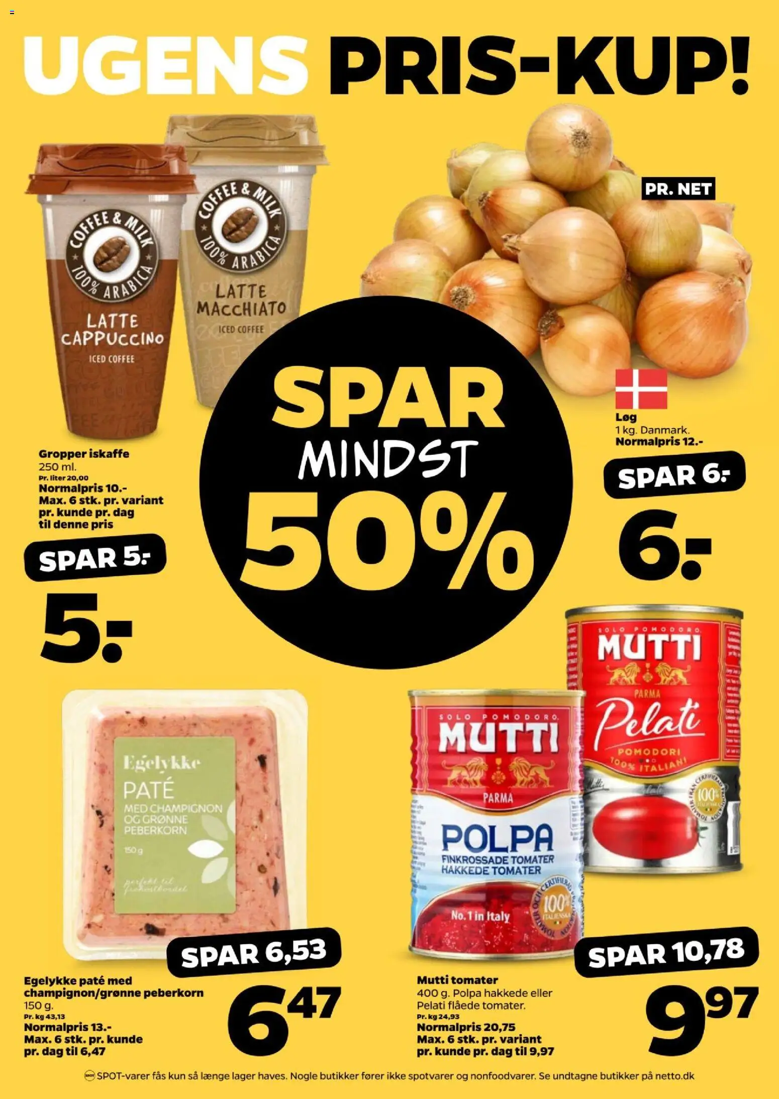 Netto tilbudsavis – gyldig fra 24/10/2026 | Side: 8 | Produkter: Champignon, Paté, Tomater, Hakkede tomater