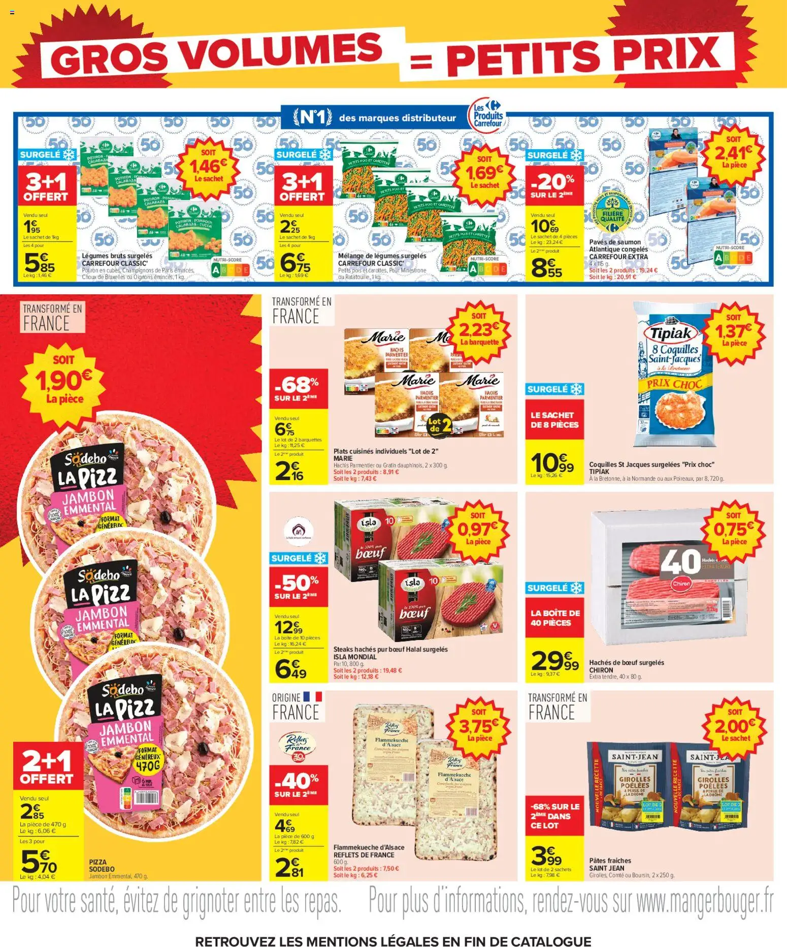 {H1} | Page: 16 | Produits: Petits pois, Carottes, Plats cuisinés, Légumes surgelés