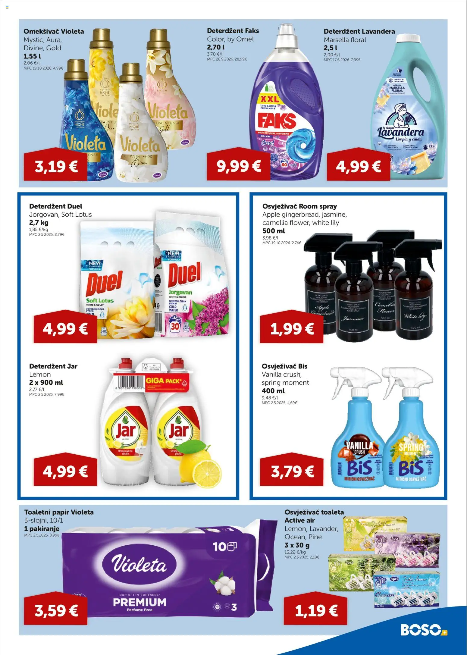 Boso katalog | vrijedi od 29.10.2026 | Stranica: 13 | Proizvodi: Faks, Deterdžent, Toaletni papir, Violeta