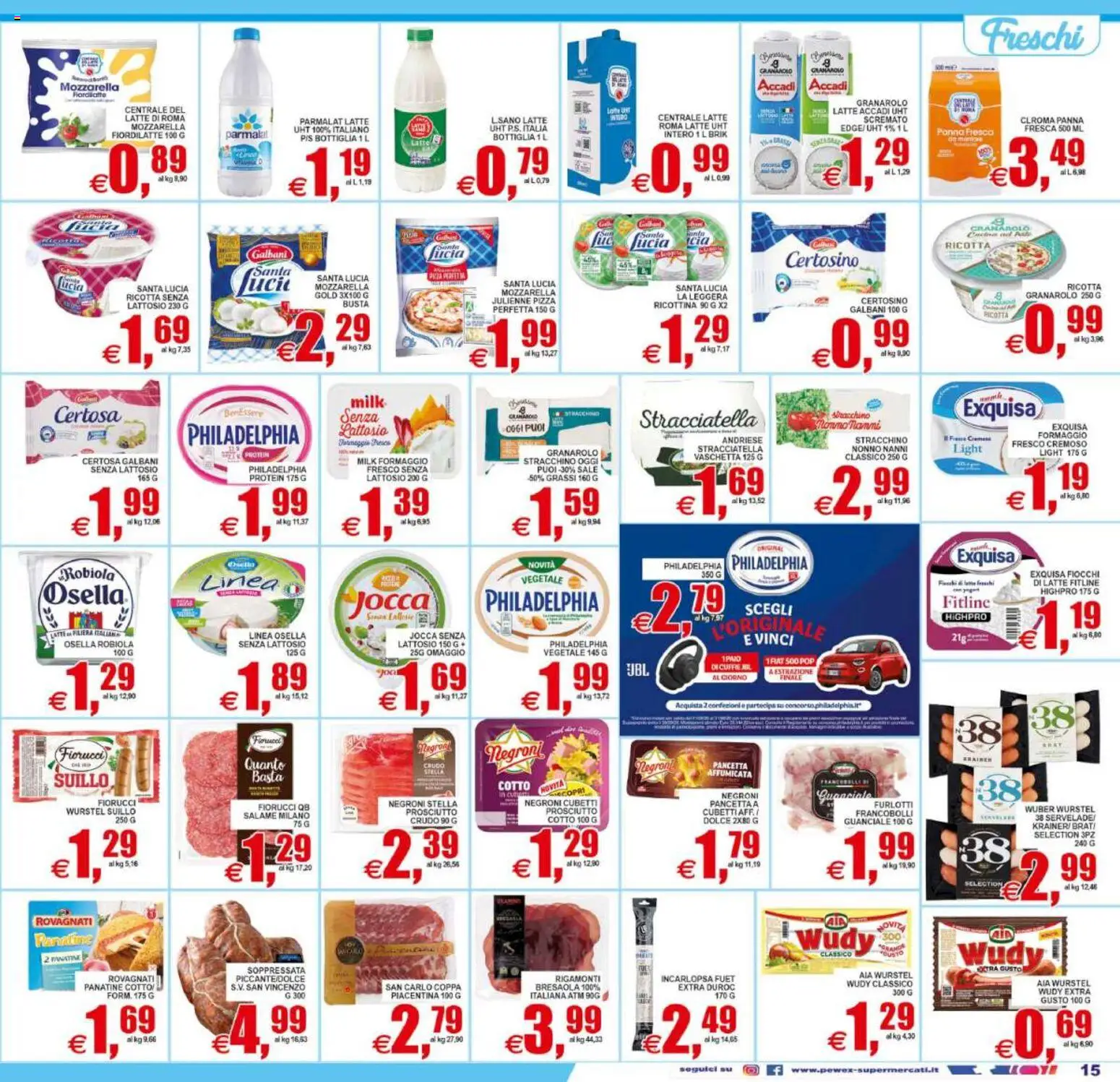 Volantino Pewex del 22/07/2026 | Pagina: 15 | Prodotti: Salame, Formaggio, Stracciatella, Guanciale