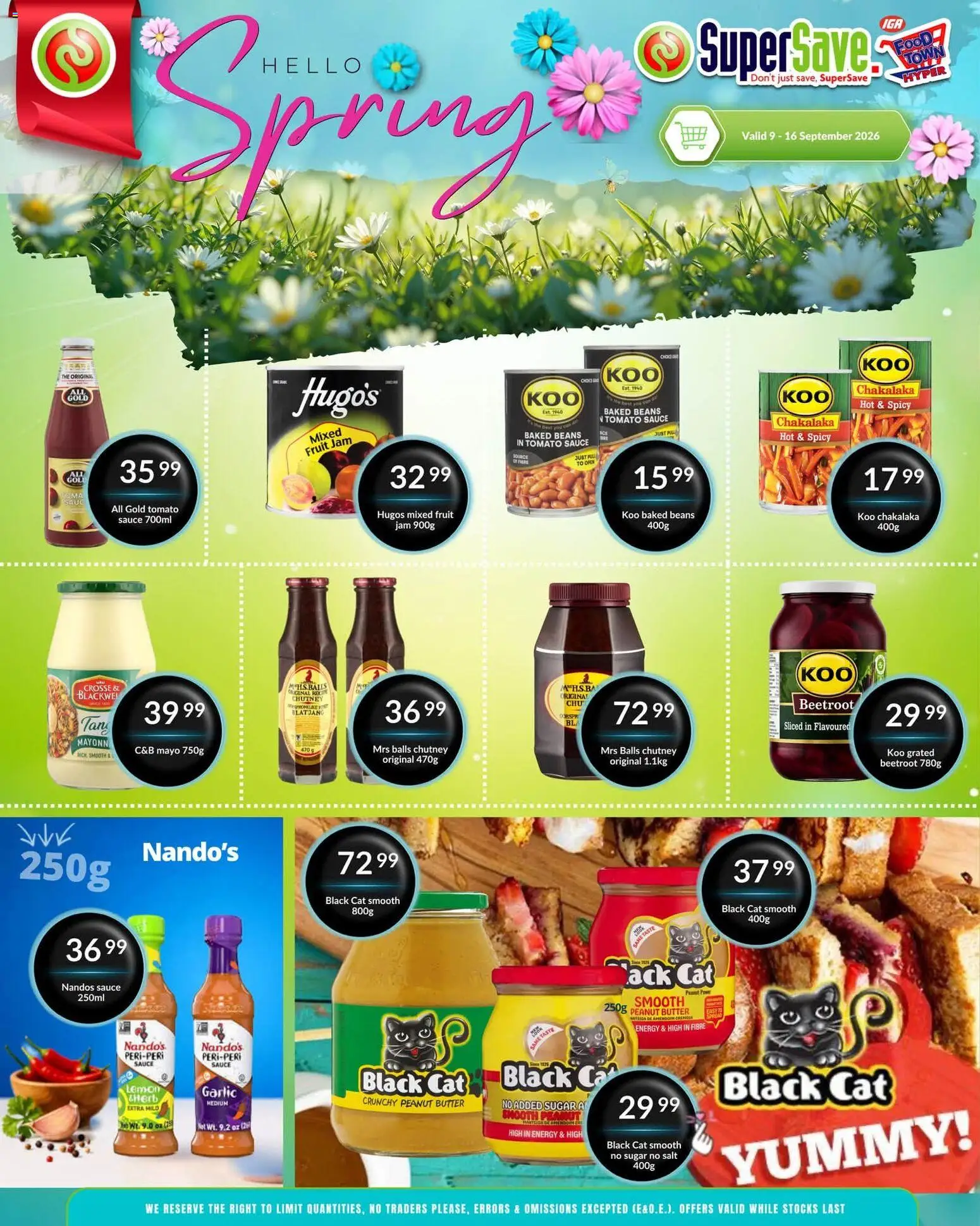 New Super Save catalogue – valid from 09/09/2026 | Page: 38 | Products: Chutney, Peanut butter, Sugar, Garlic