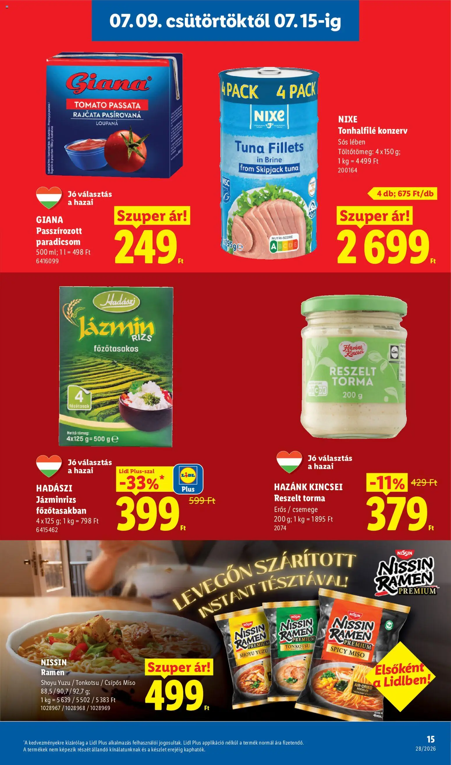 Lidl akciós ujság - amely érvényes a következő dátumtól: 2026.07.09. | Oldal: 15