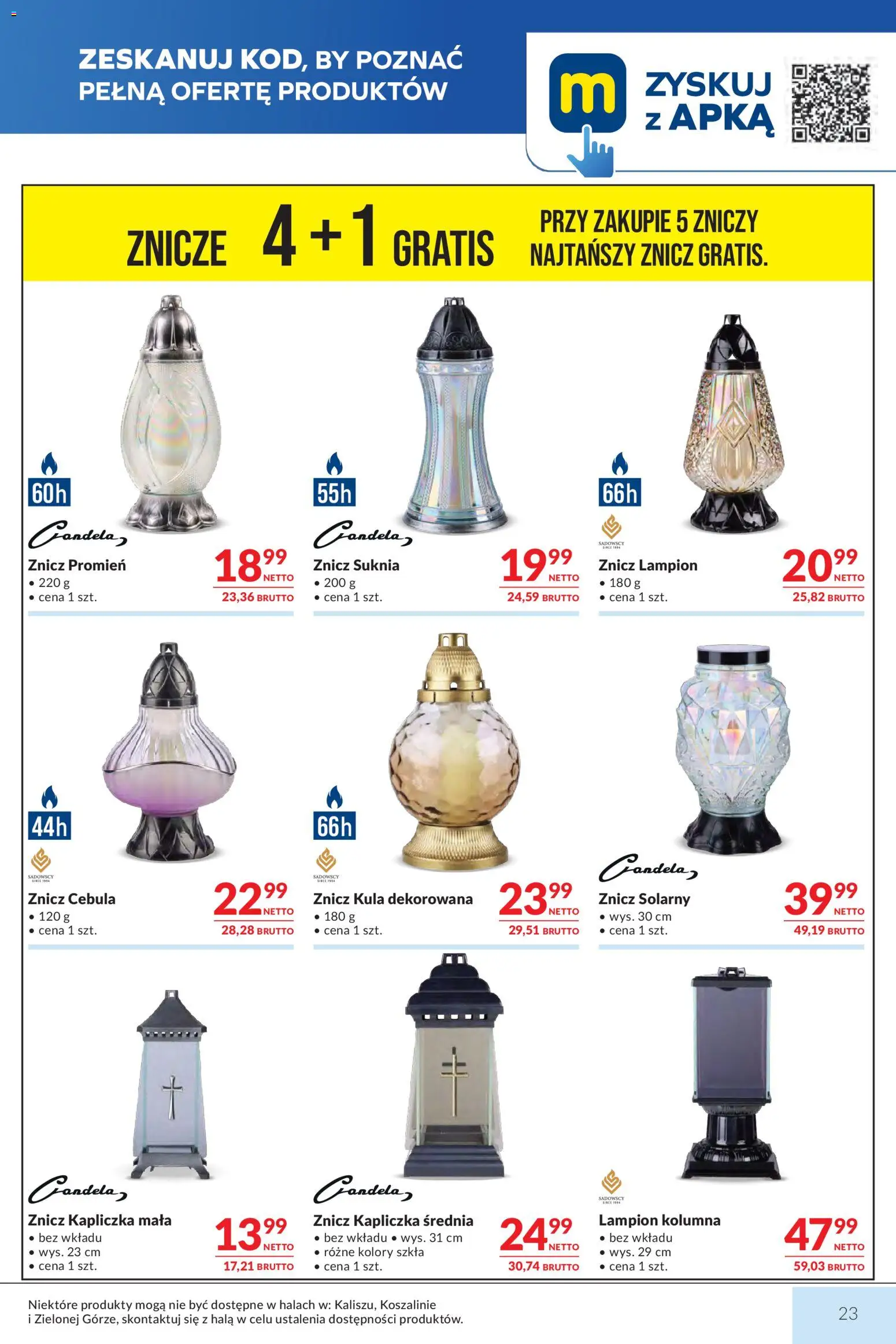 Makro gazetka od 29.09.2026 | Strona: 23 | Produkty: Cebula, Znicz kapliczka, Znicze, Lampion