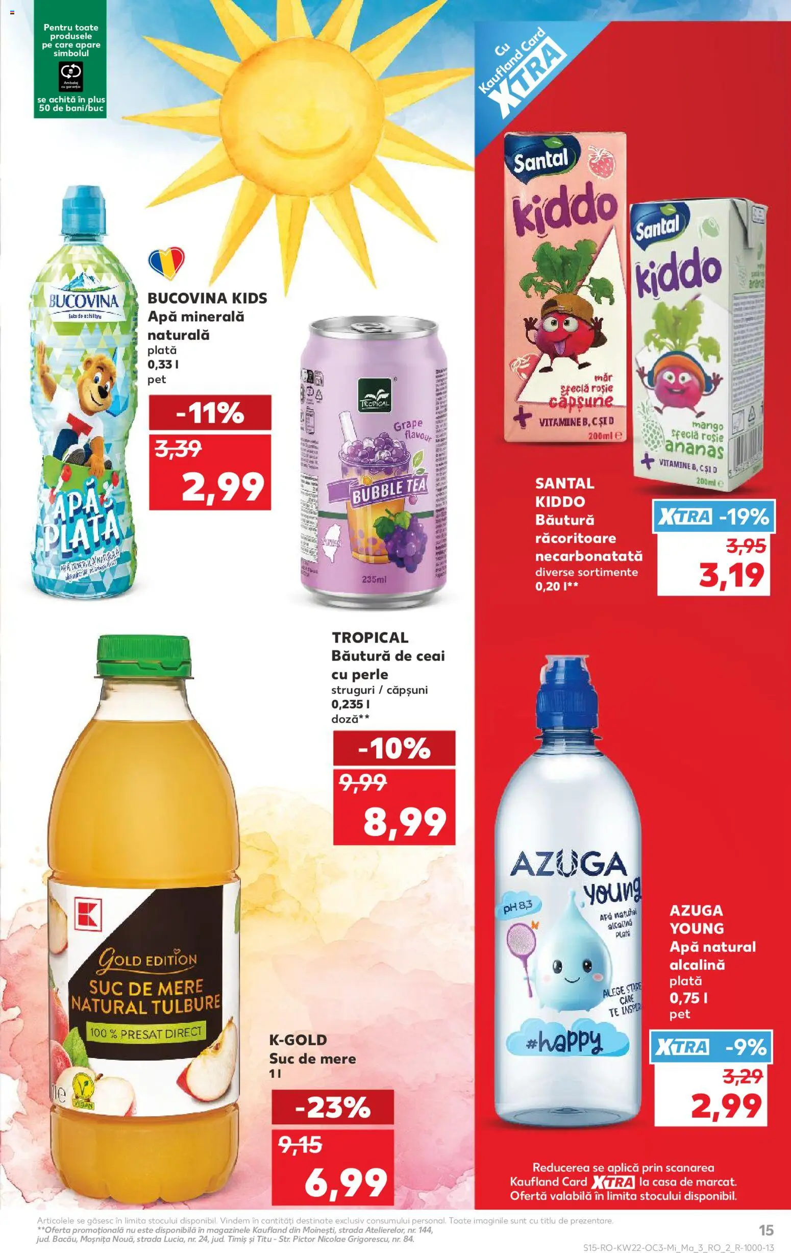 Noul catalog Kaufland – valabil de la 27.05.2026 | Pagină: 15 | Produse: Akrilik boya, Mere, Ananas, Apă