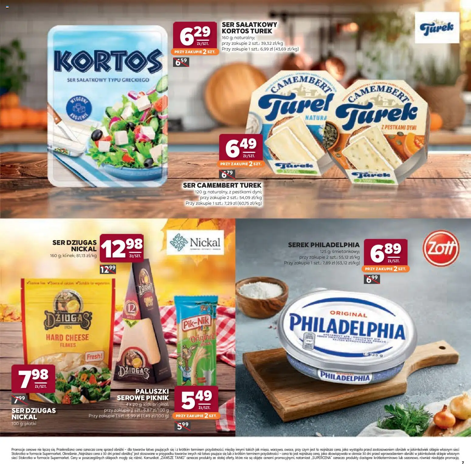 Stokrotka gazetka - Katalog Jesienne Inspiracje od 15.10.2026 | Strona: 7 | Produkty: Ser camembert, Stokrotka, Ser sałatkowy, Camembert