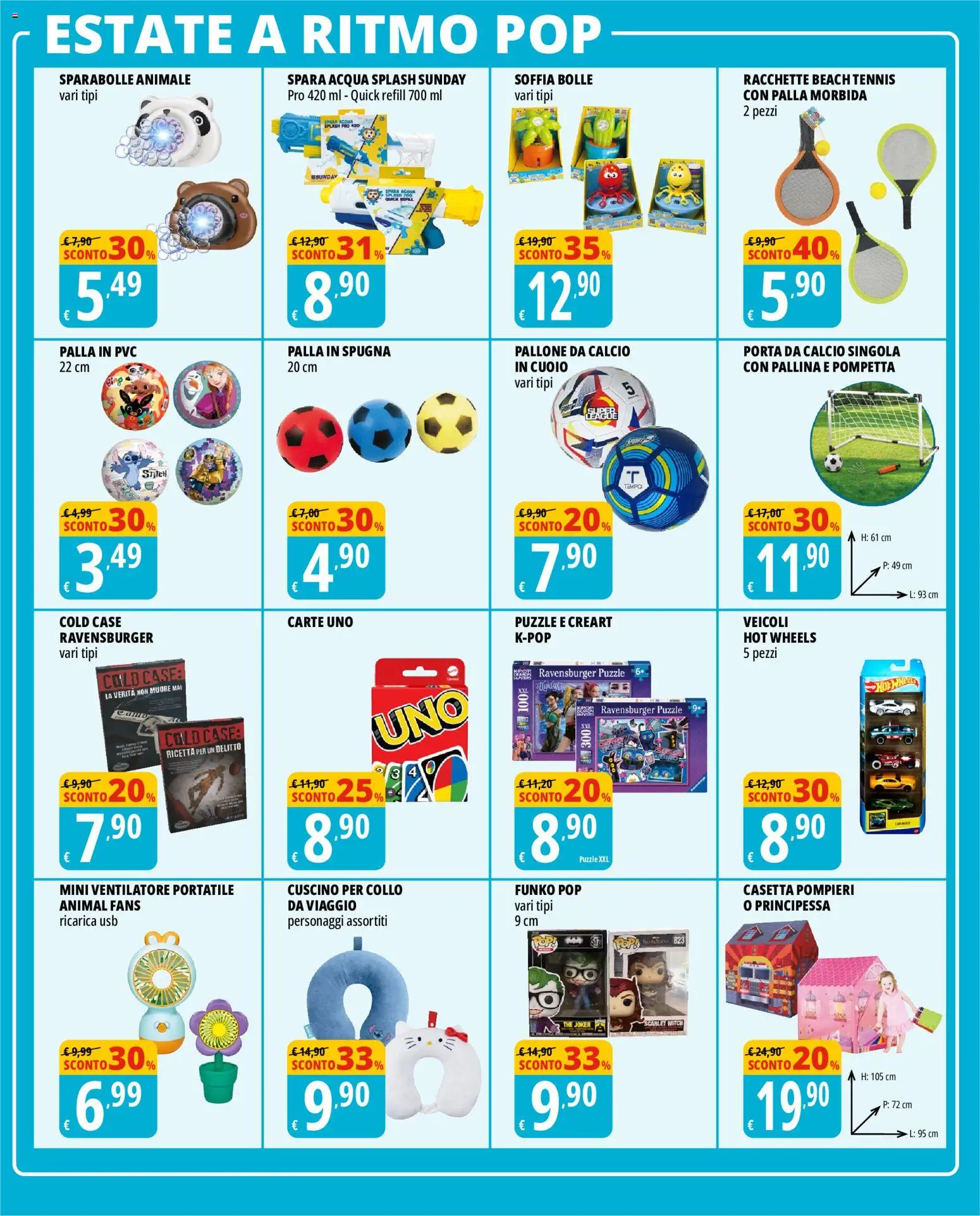 Volantino Tigros del 19.05.2026 | Pagina: 22 | Prodotti: Acqua, Racchette, Pallone, USB