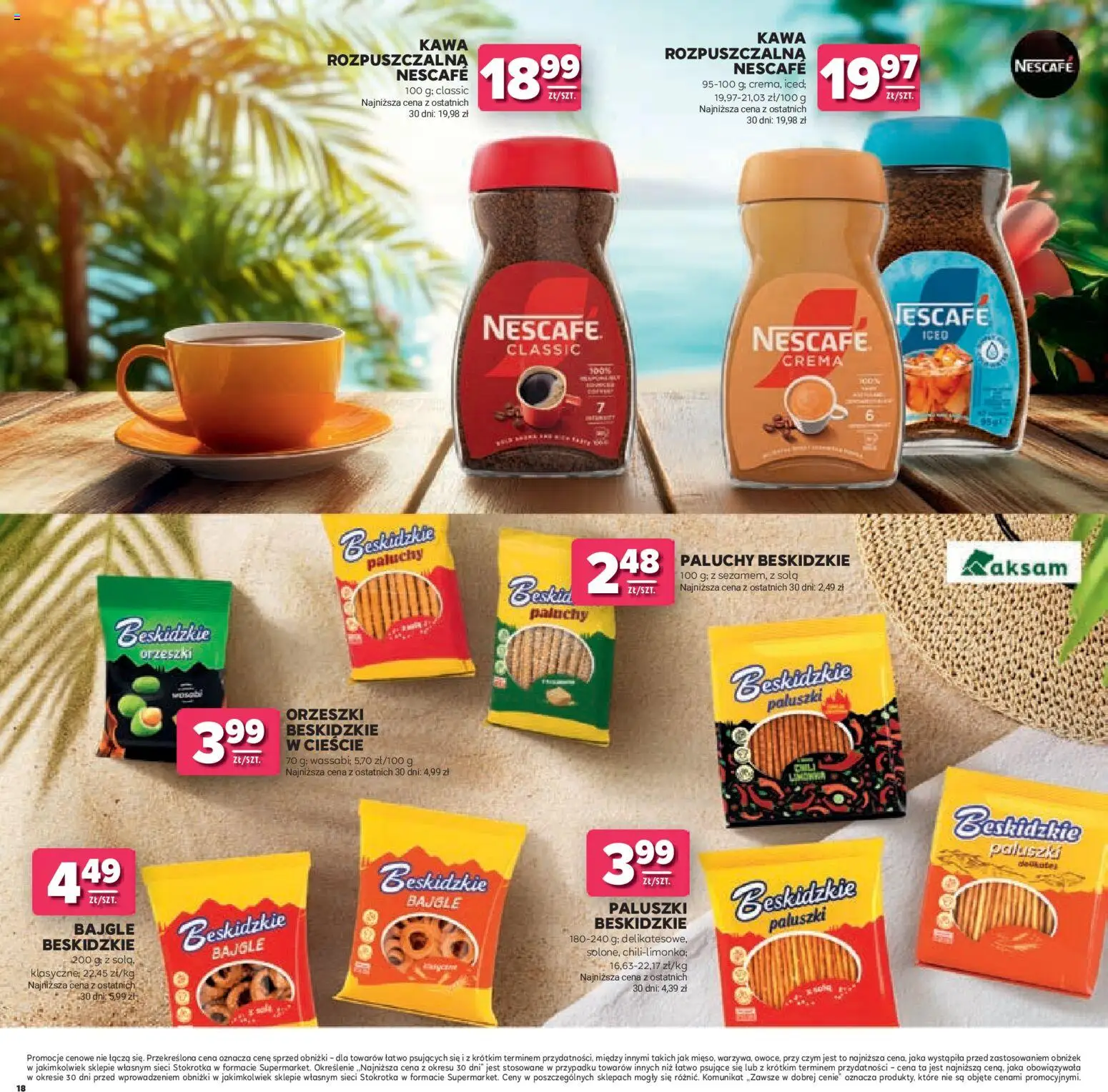 Stokrotka gazetka - Łap Okazje od 02.07.2026 | Strona: 18 | Produkty: Stokrotka, Nescafe, Paluszki, Kawa