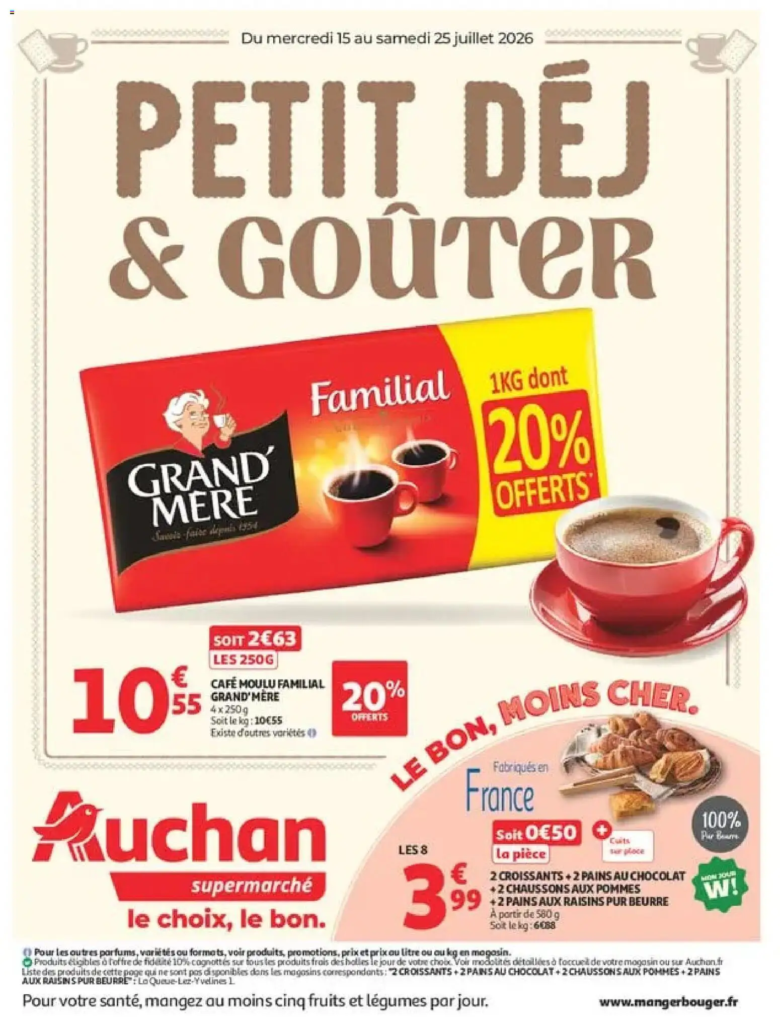 {H1} | Page: 1 | Produits: Beurre, Café, Chocolat, Chaussons