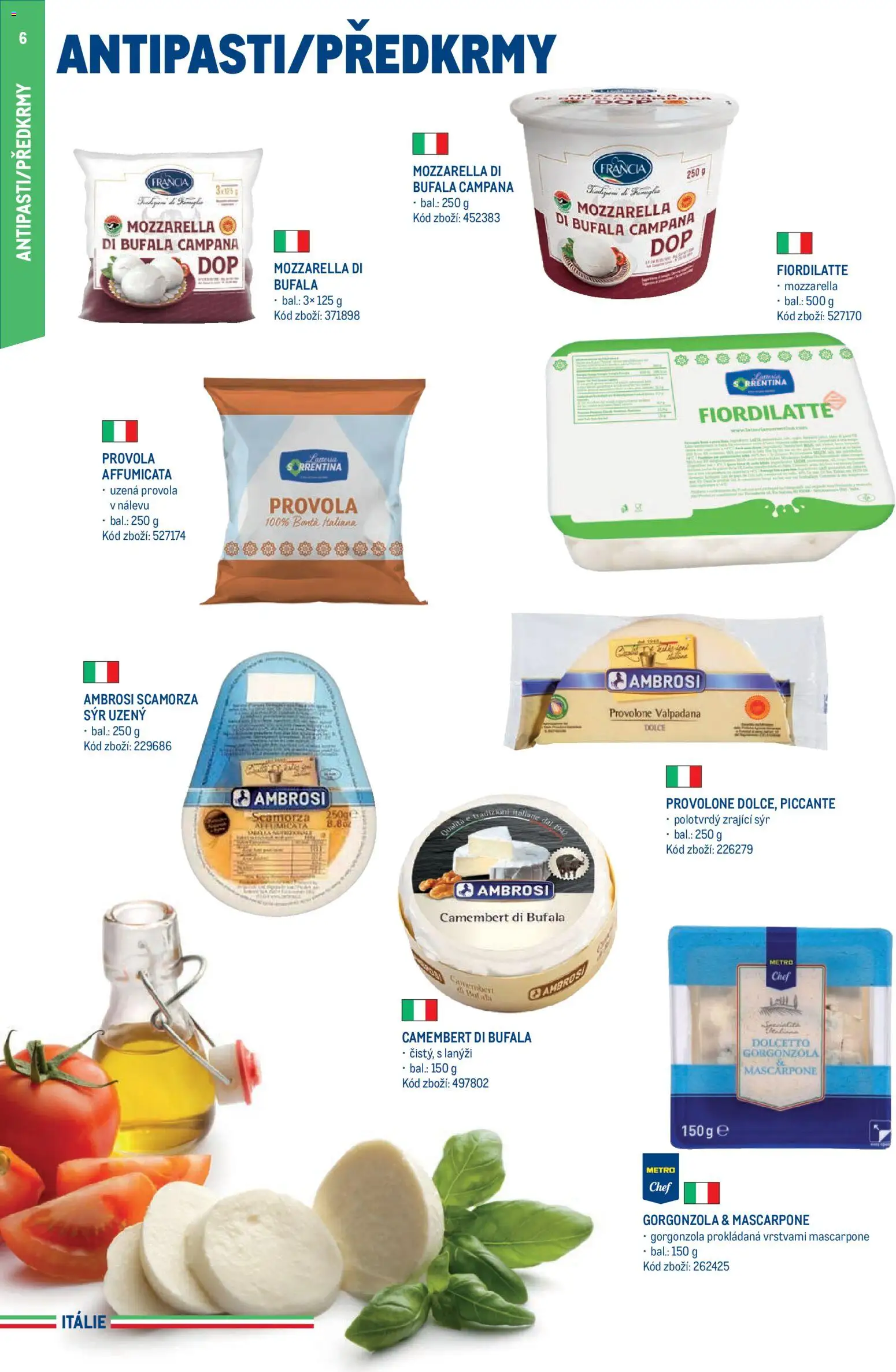 Makro leták - Itálie od 15.05.2026 | Strana: 6 | Produkty: Sýr, Provolone, Scamorza, Camembert