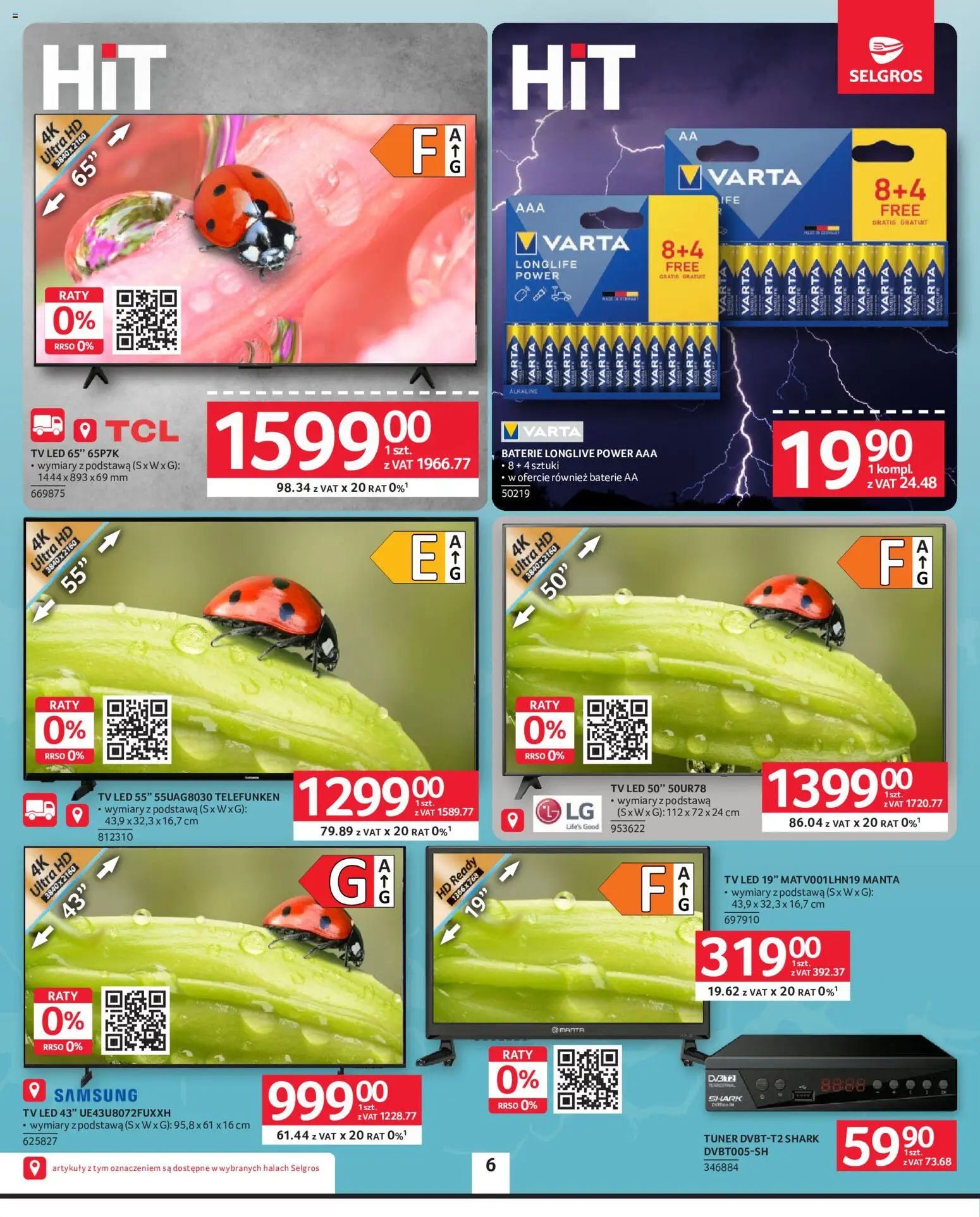 Selgros cash&carry gazetka - Oferta przemysłowa od 24.09.2026 | Strona: 8 | Produkty: Baterie, Baterie AA