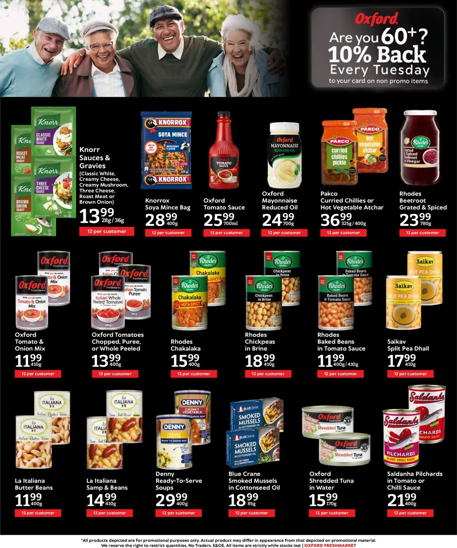 New Oxford Freshmarket catalogue – valid from 17.06.2026 | Page: 8 | Products: Tuna, Beans, Tomato sauce, Chilli