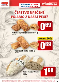 COOP Jednota leták platný od 02.07.2026 | Strana: 18 | Produkty: Chlieb