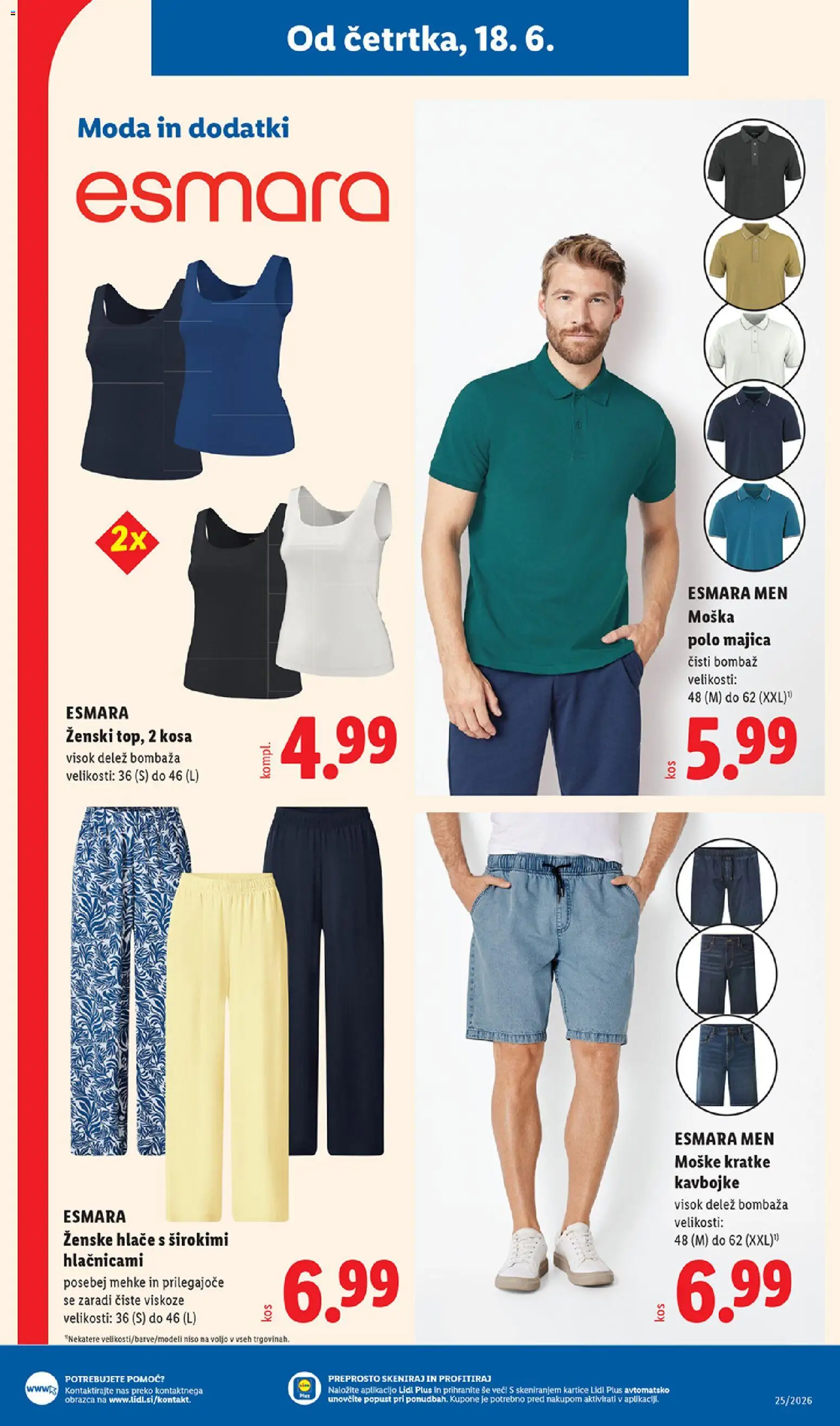 Novi Lidl katalog ponudbe – veljaven od 18.06.2026 | Stran: 31 | Izdelki: Majica, Hlace, Kavbojke