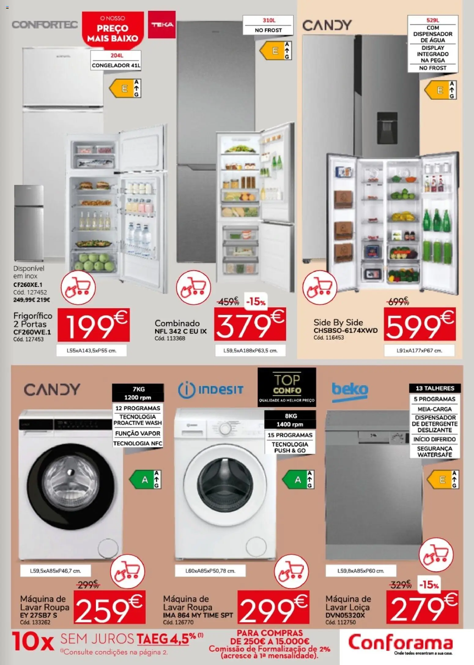 Conforama folheto │ válido de 26.05.2026 | Página: 15 | Produtos: Frigorífico, Congelador, Talheres, Detergente