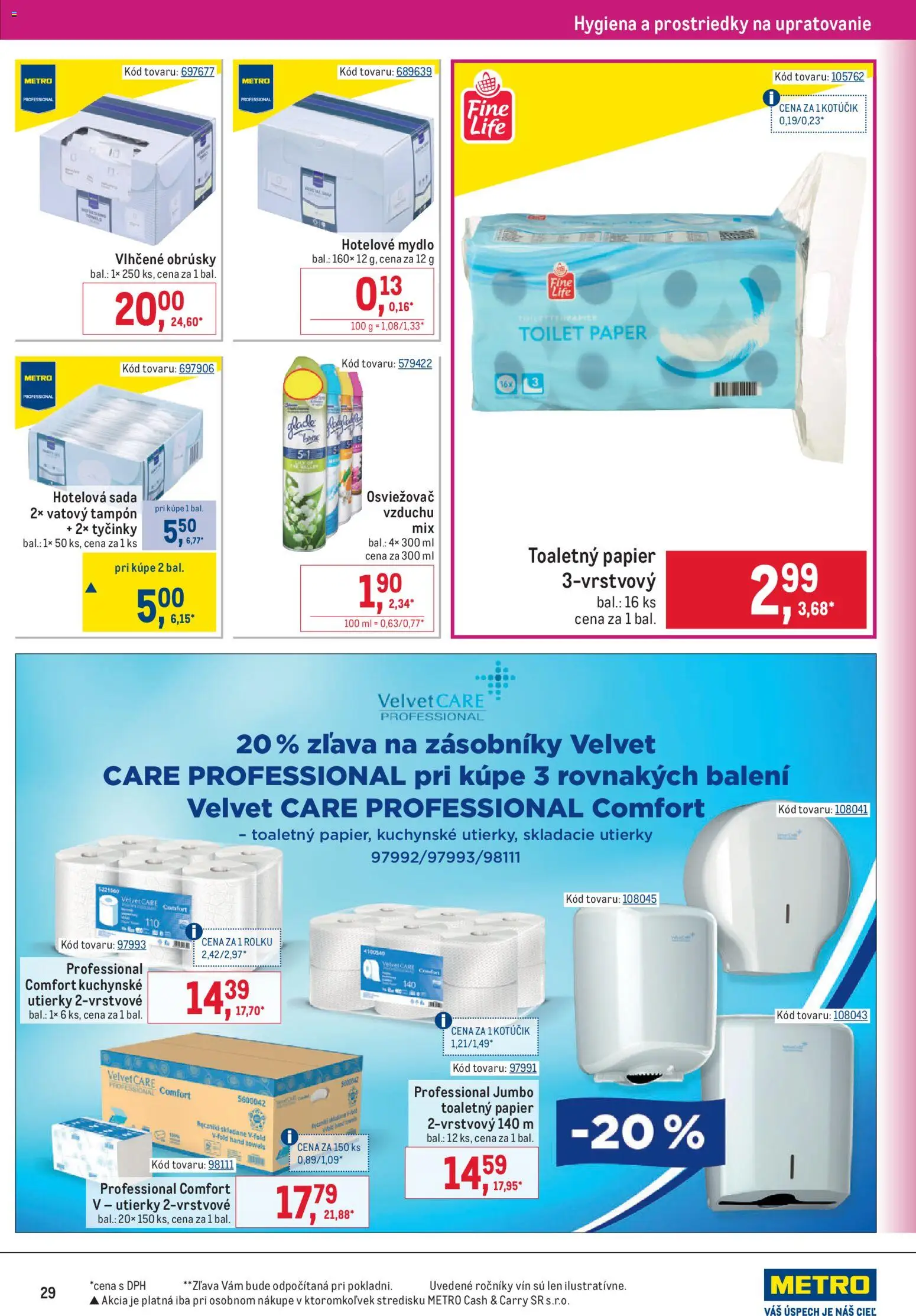 Nové Metro akcie – leták je platný od 15.07.2026 | Strana: 29 | Produkty: Toaletný papier, Mydlo