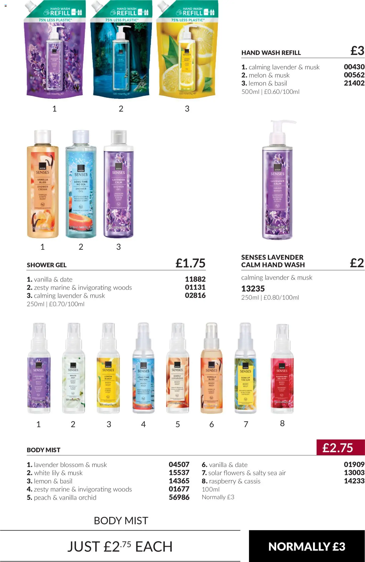 {H1} | Page: 164 | Products: Shower, Flowers, Lemon, Vanilla