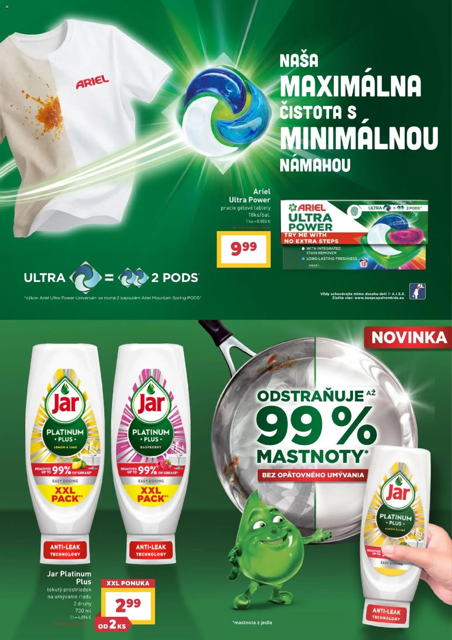 Nové Billa akcie – leták je platný od 30.09.2026 | Strana: 40 | Produkty: Prostriedok na umývanie riadu, Ariel, Jar