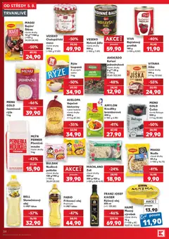 Náhled letáku Kaufland leták od 05.08.2026 | Strana: 34 | Produkty: Jíška, Těstoviny, Avokádo, Slunečnicový olej